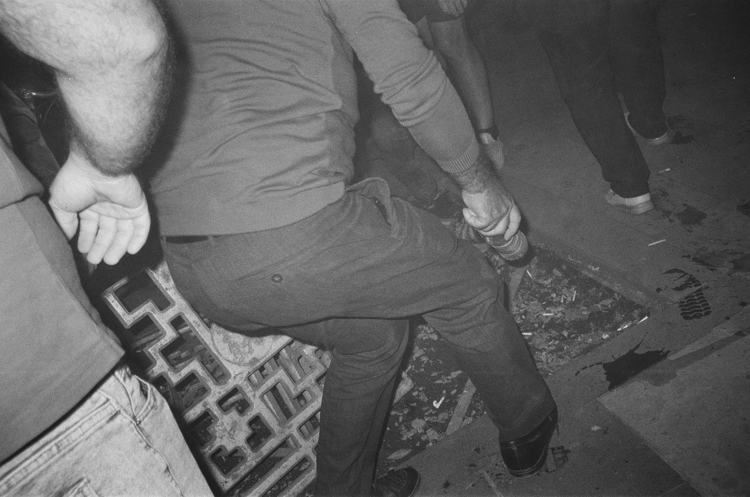 The protesters are breaking iron street barriers to use them in clashes with the police