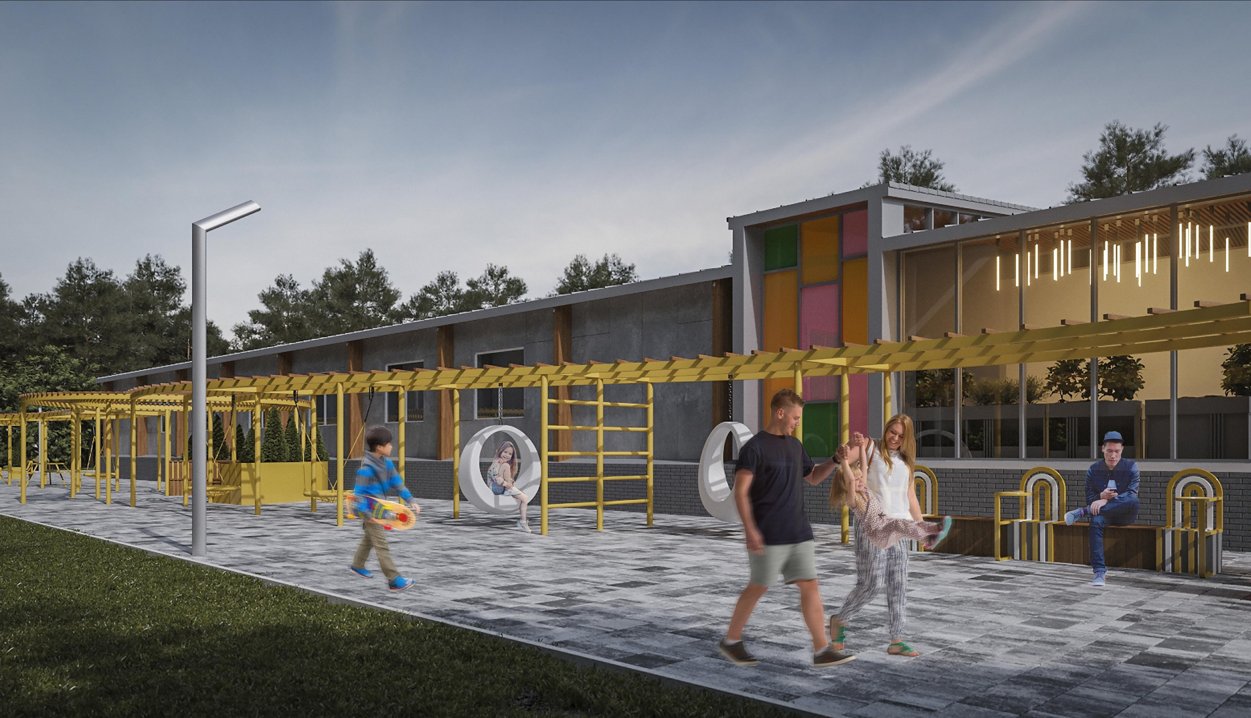 Дом Детского Творчества, пос. Пурпе. Дизайн интерьера и экстерьера в Санкт-Петербурге Яна Емельянова