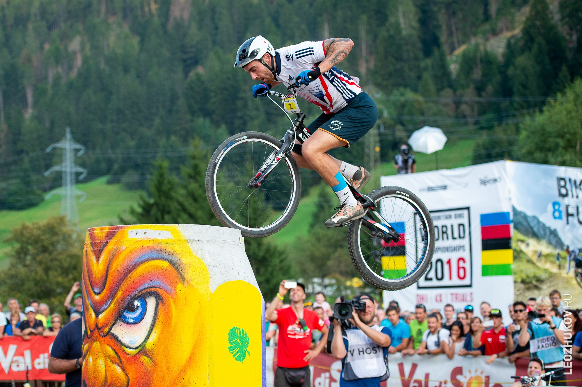 UCI Trials World Championships 2016 — finals. Sports photographer Leonid Zhukov