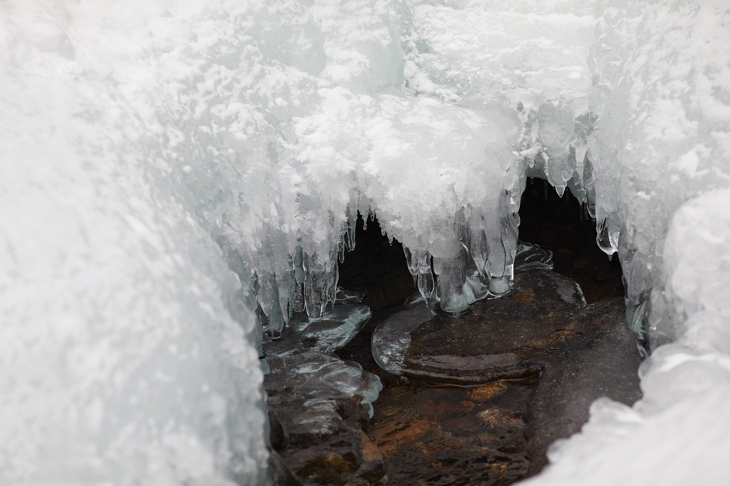 Прорубь на Смольном ключе - фото сбоку и сверху