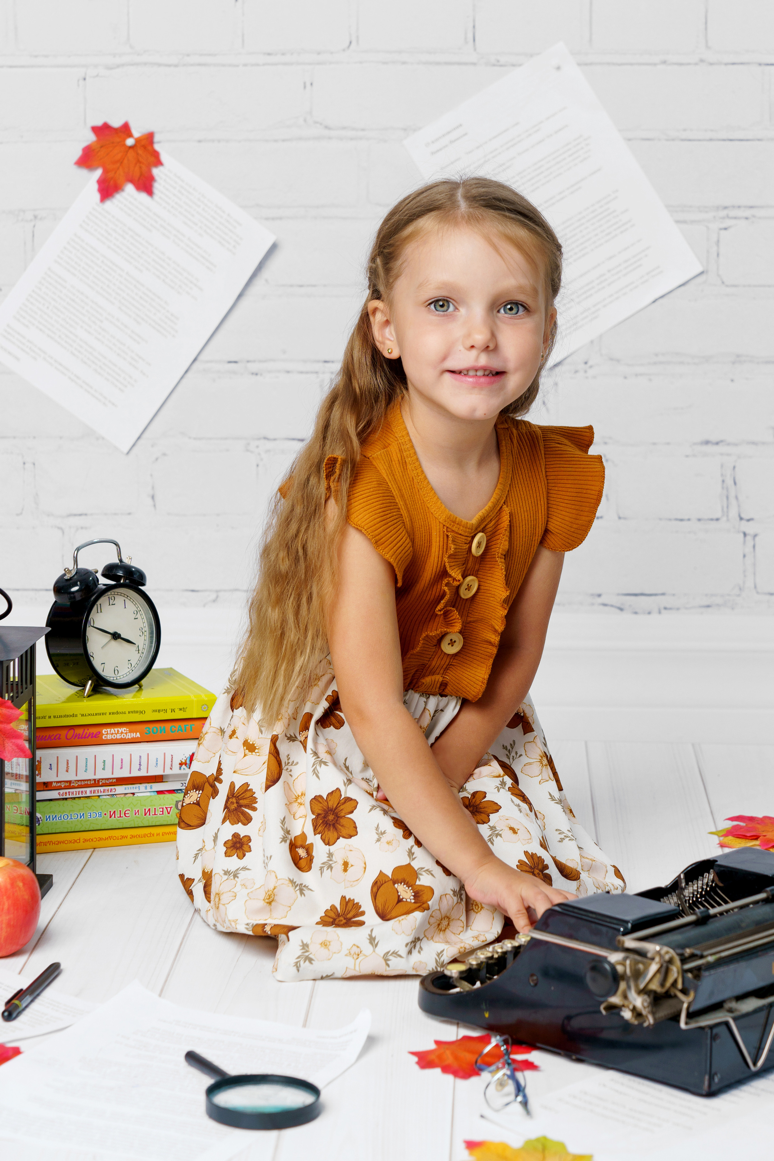 Осенняя сюжетная фотосессия для садика «Вдохновение». Фотостудия «Стрекоза»