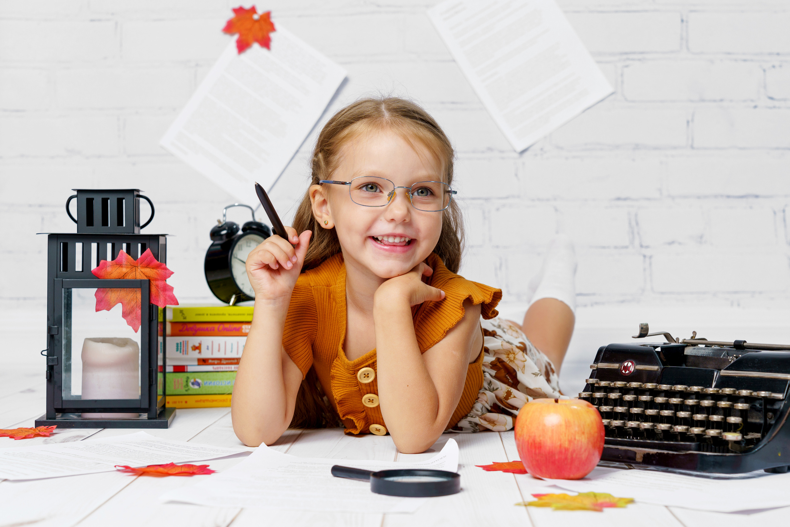 Осенняя сюжетная фотосессия для садика «Вдохновение». Фотостудия «Стрекоза»