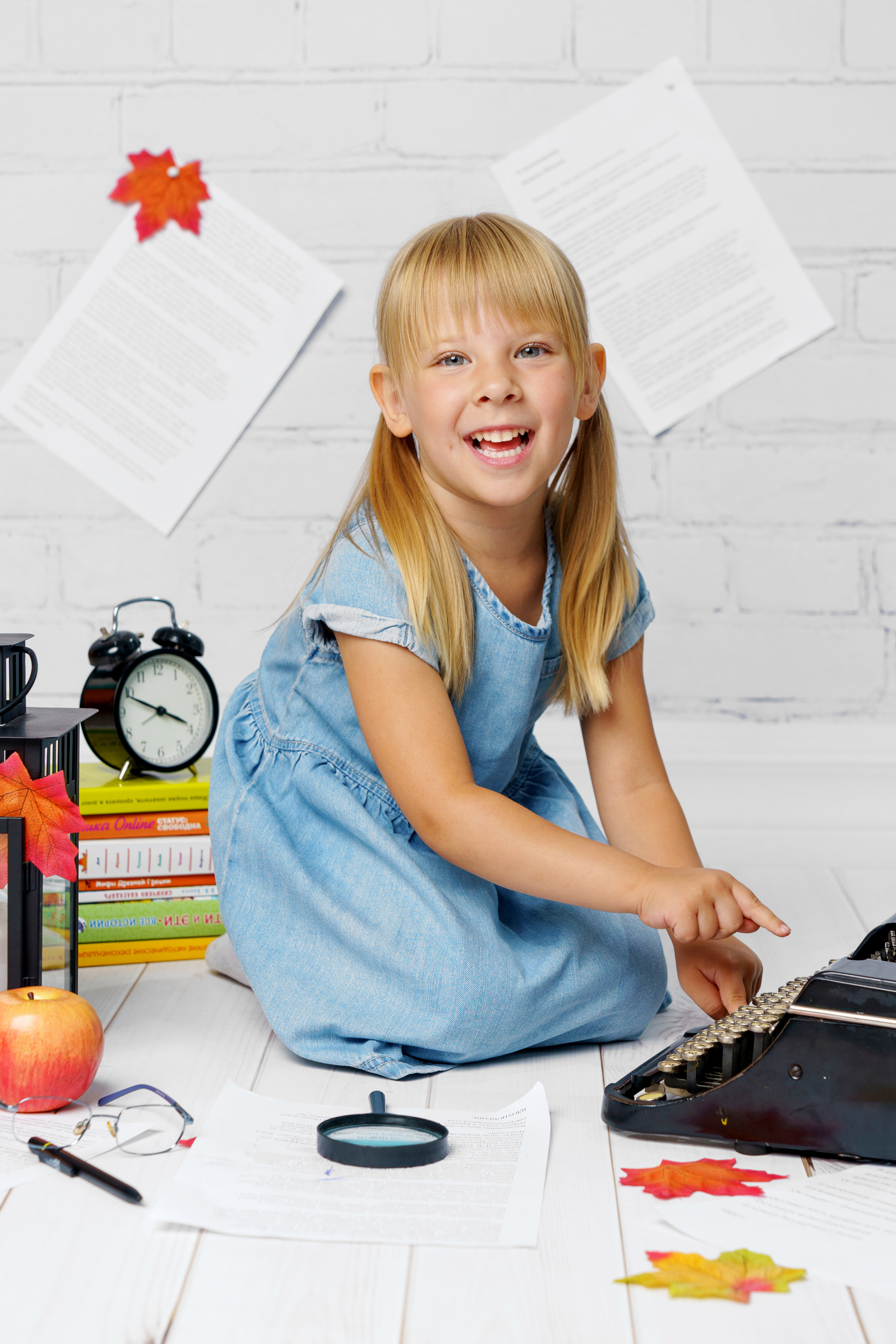 Осенняя сюжетная фотосессия для садика «Вдохновение». Фотостудия «Стрекоза»