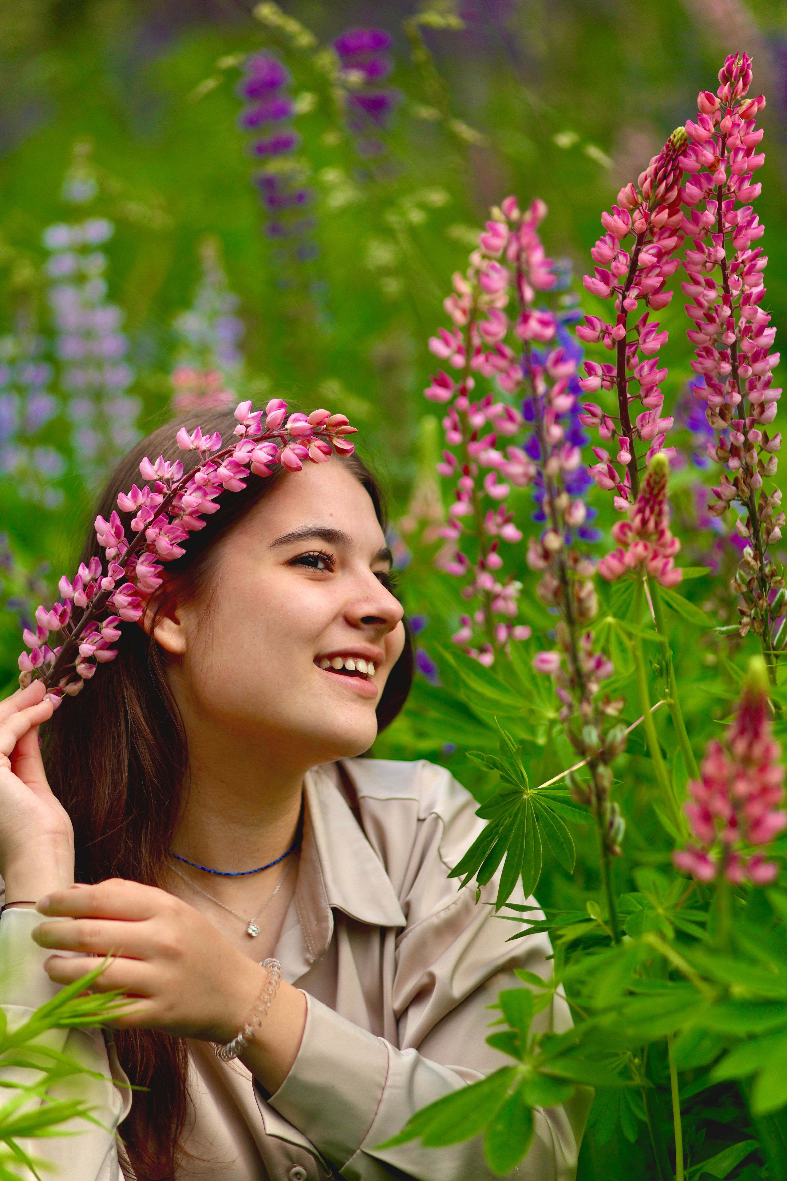 Фотосессия в люпинах. Свадебный и семейный фотограф-Королева Натали/Раменское-Жуковский-Москва/тел.+7 (985) 153-75-43