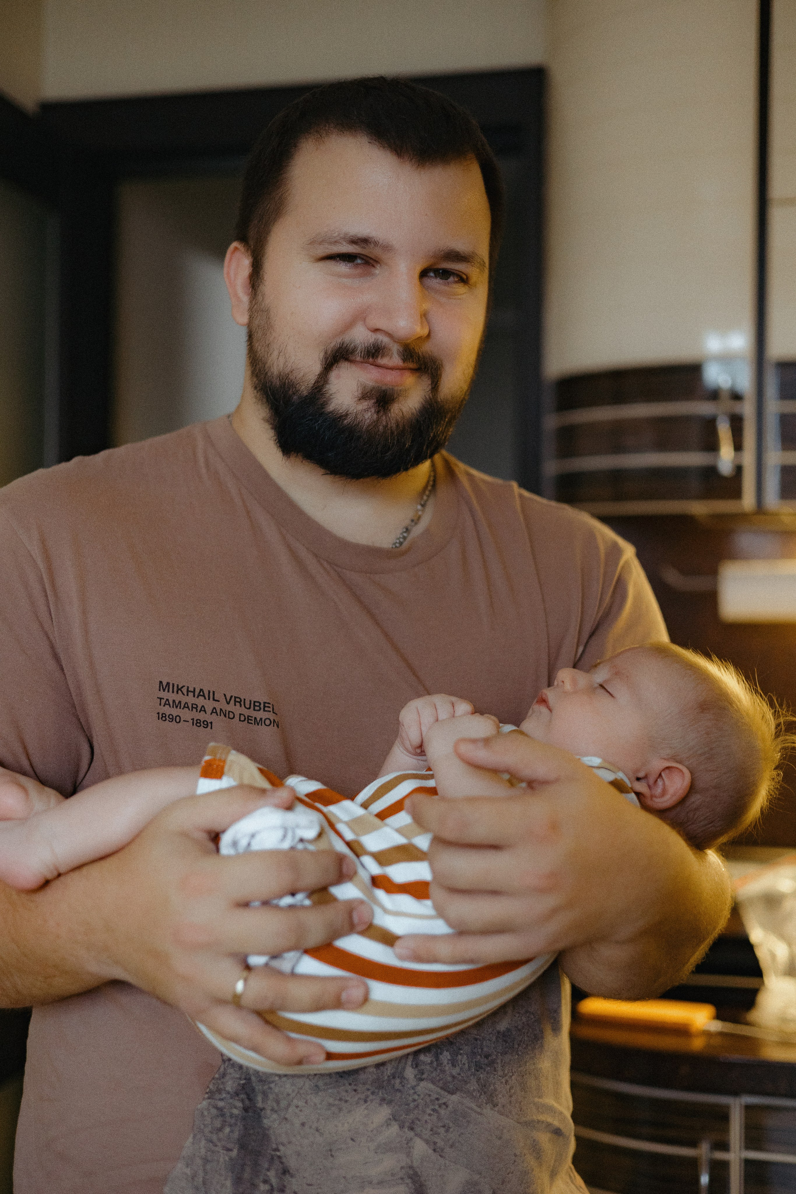 Домашняя семейная фотосессия с малышом. Портретный и семейный фотограф в Москве Мария Рослякова