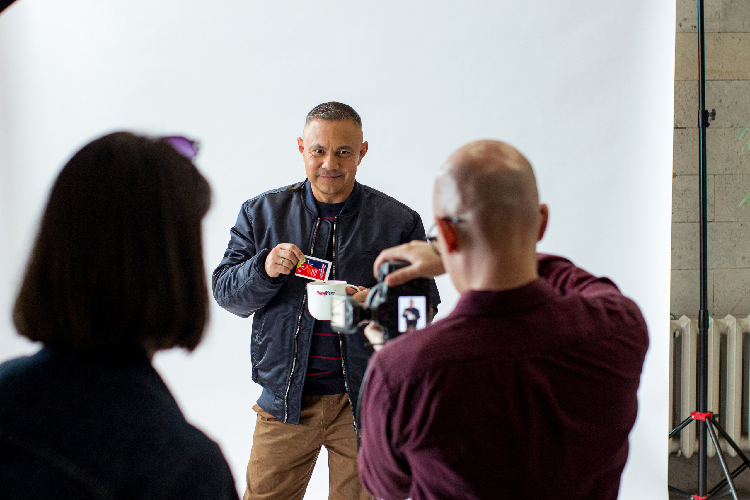 Фотосъёмка рекламы "Анвимакс" с Костей Цзю