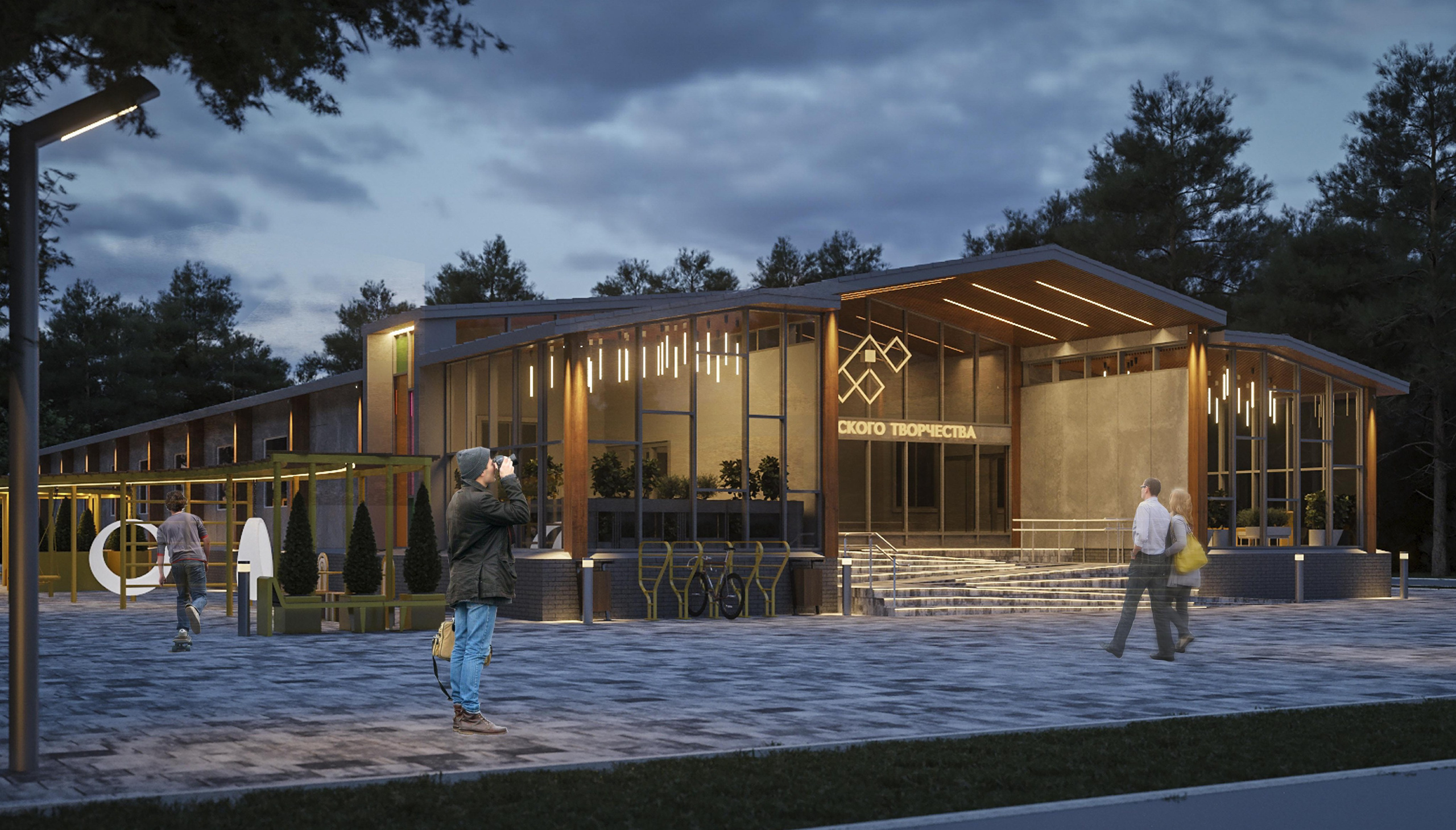 Дом Детского Творчества, пос. Пурпе. Дизайн интерьера и экстерьера в Санкт-Петербурге Яна Емельянова