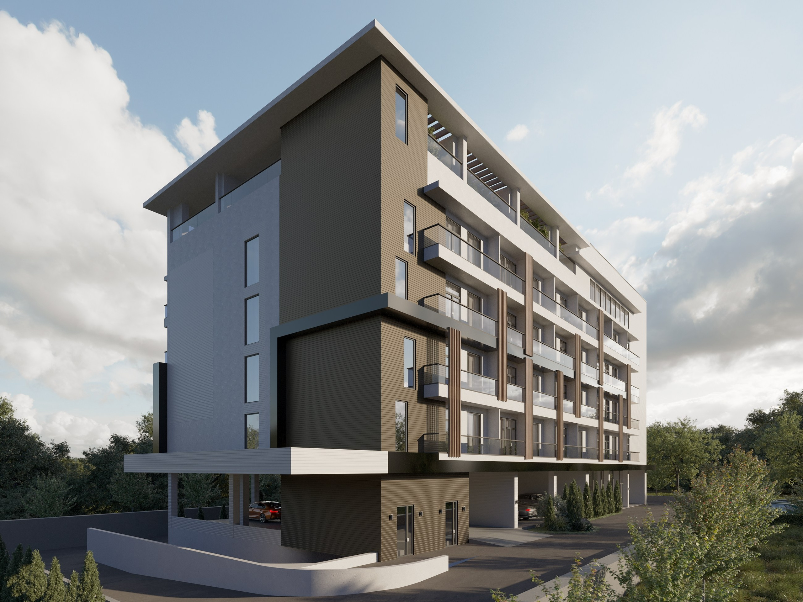 Hotel Visualization in Gelendzhik for an Architectural Bureau. 3D INTERIOR AND ARCHITECTURE VISUALIZATION