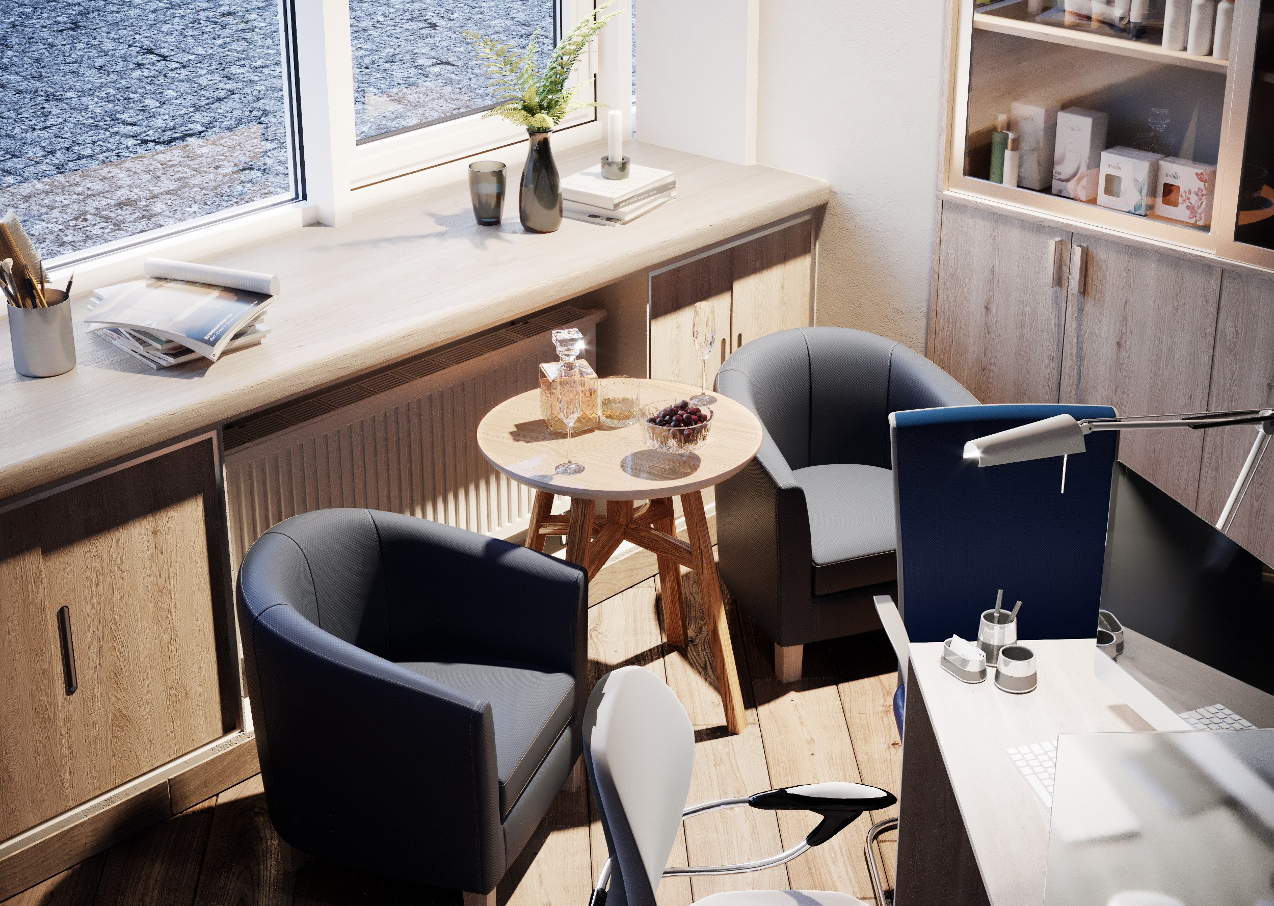 Современный офис в Краснодаре — дизайн и визуализация. 3Д Визуализация Интерьера и Архитектуры