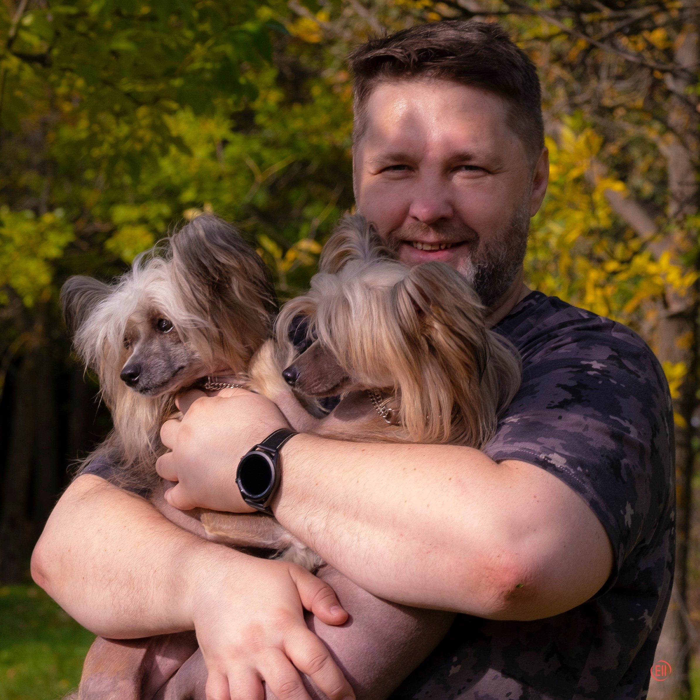 On a walk. Chinese Crested Dog Kennel Poale Ell