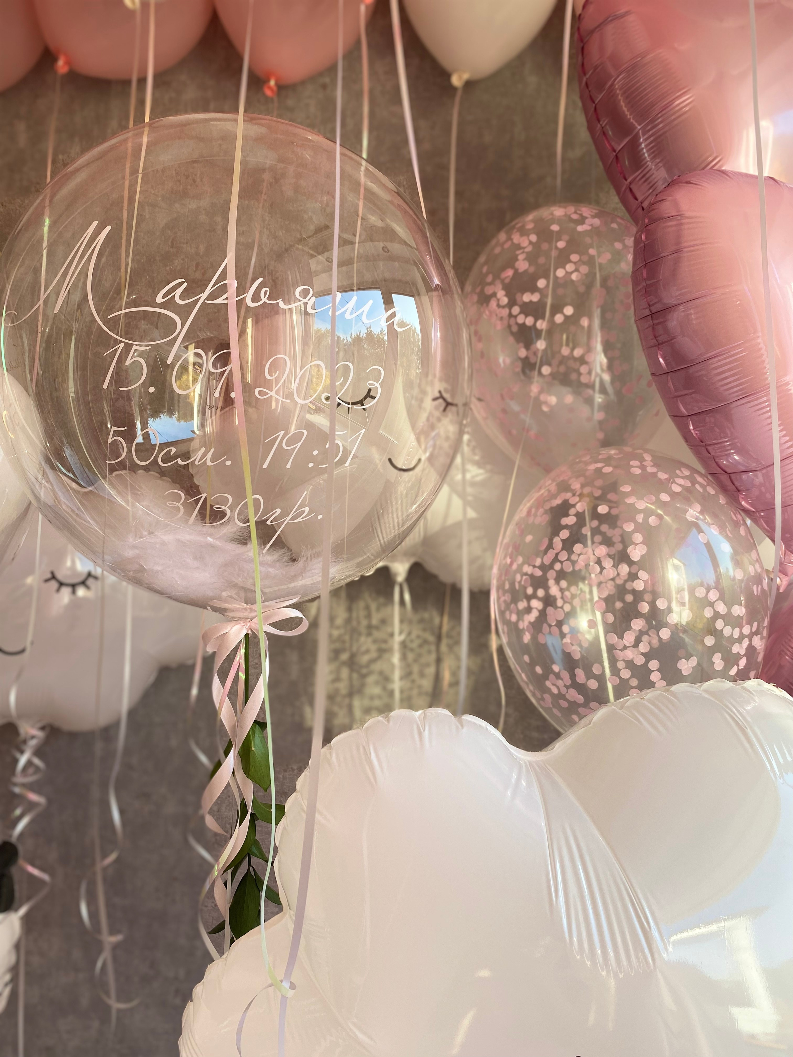 воздушные шары на выписку