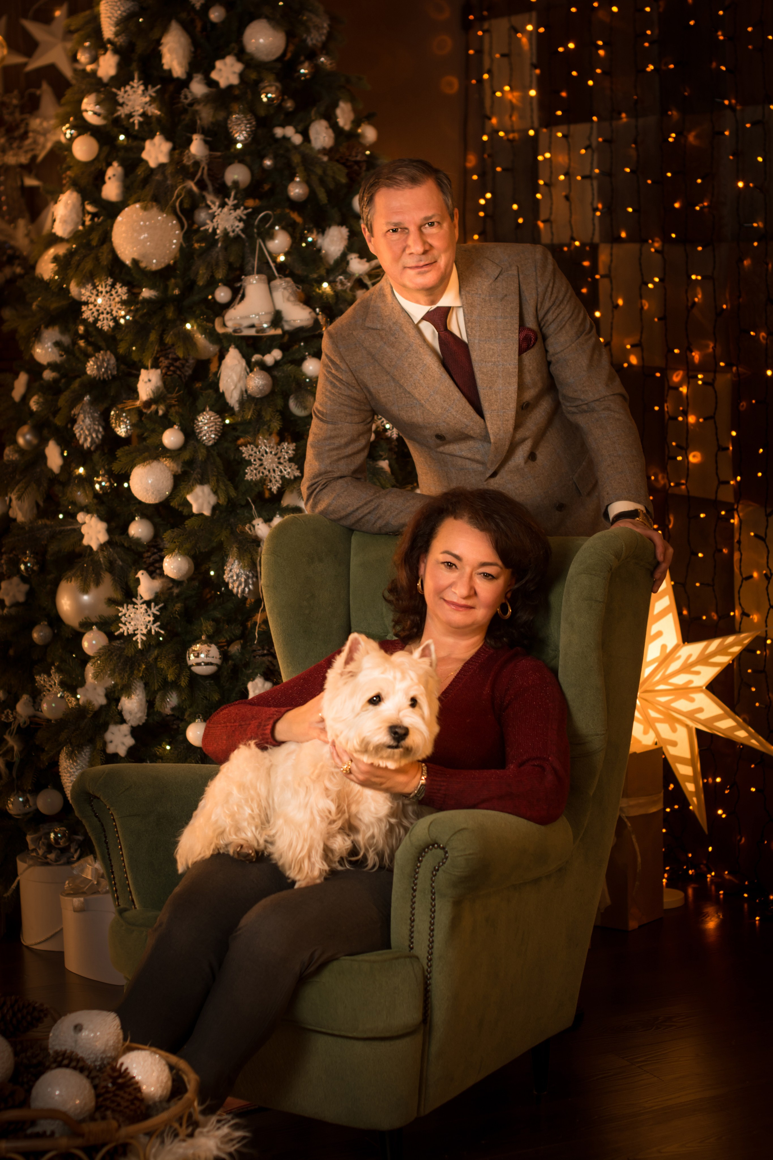 🎄 Новогодняя семейная фотосессия в студии. Фотосессия беременности — Крылова Натали — Москва