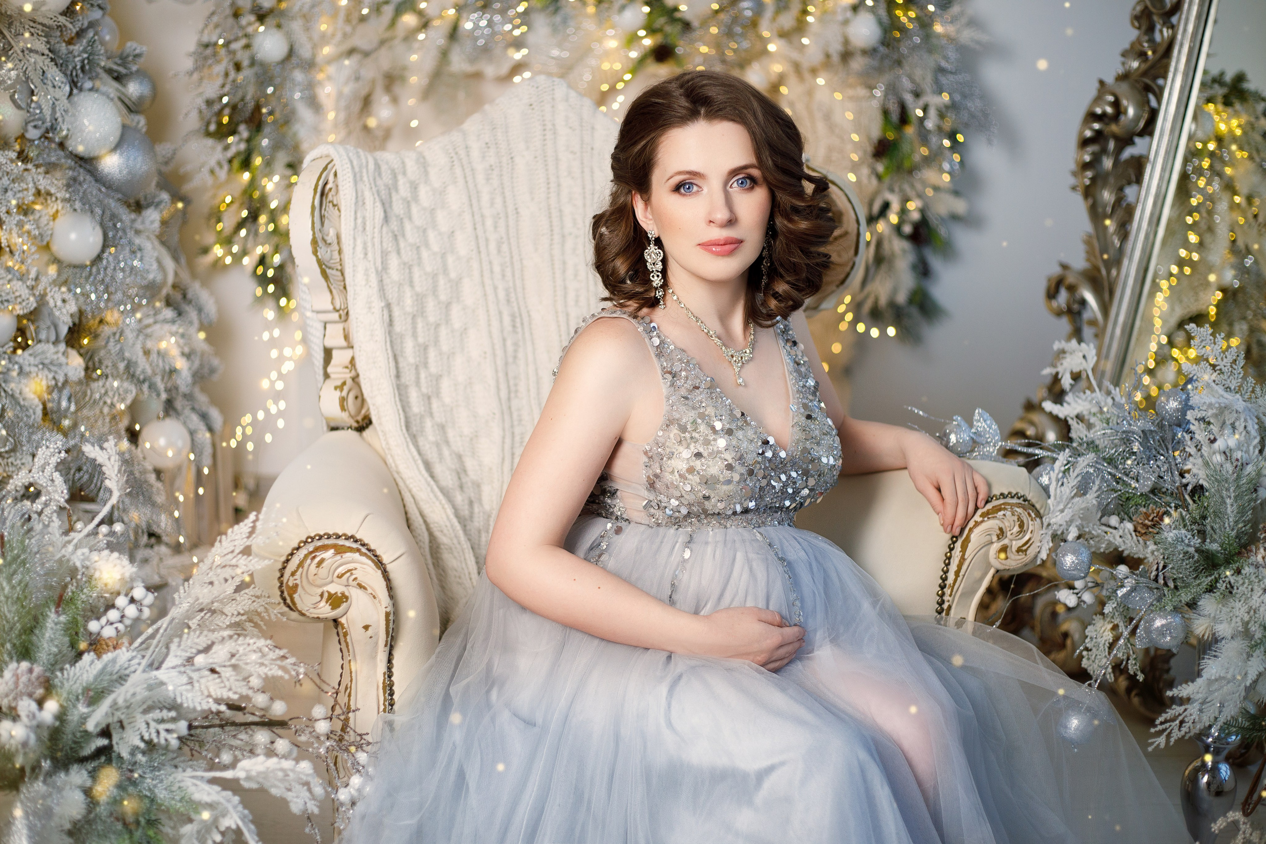 Новогодние фотосессии беременности фотограф Ольга Поторочина