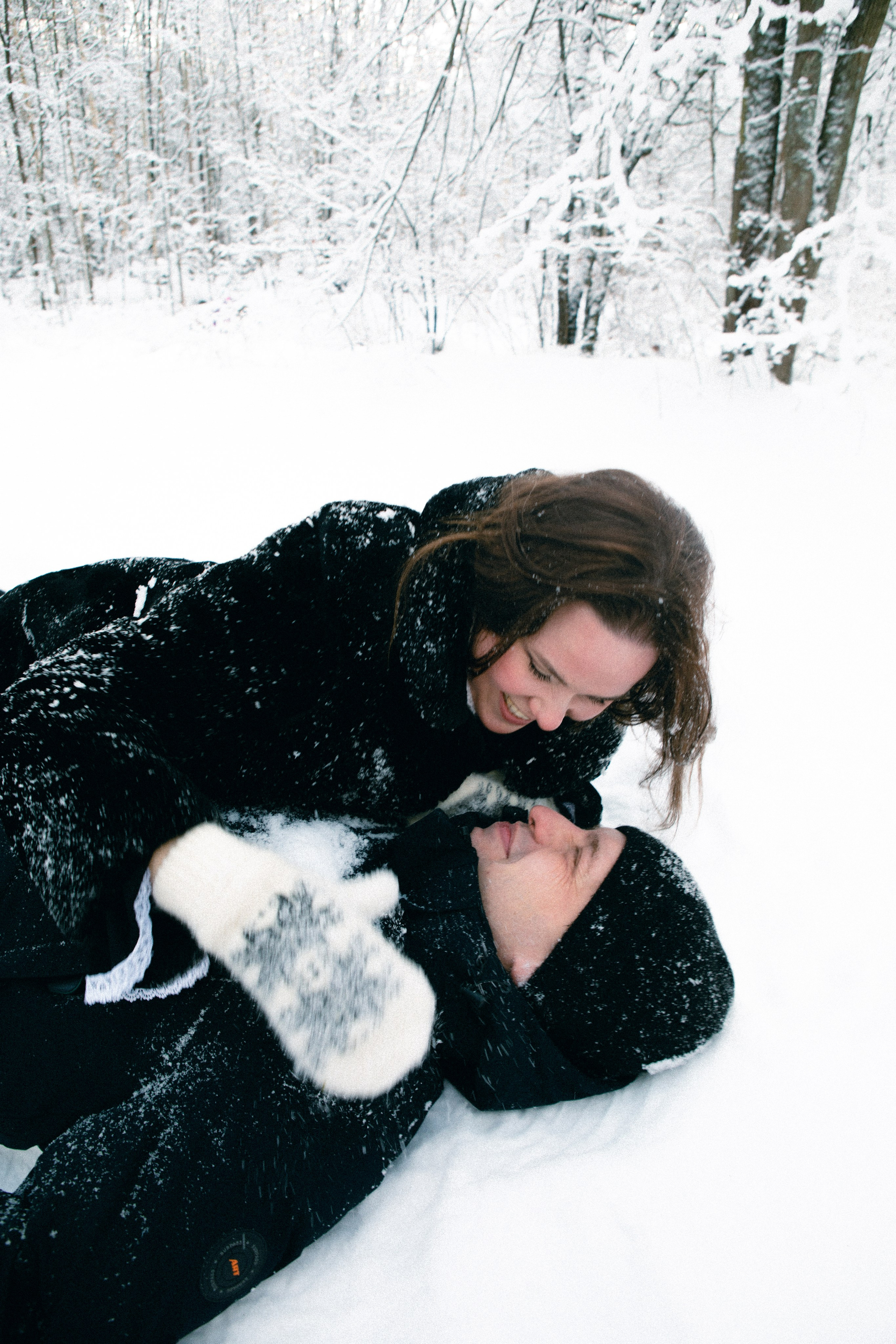 Лавстори в зимнем лесу. Портретный фотограф в Иванове Ольга Гуральник