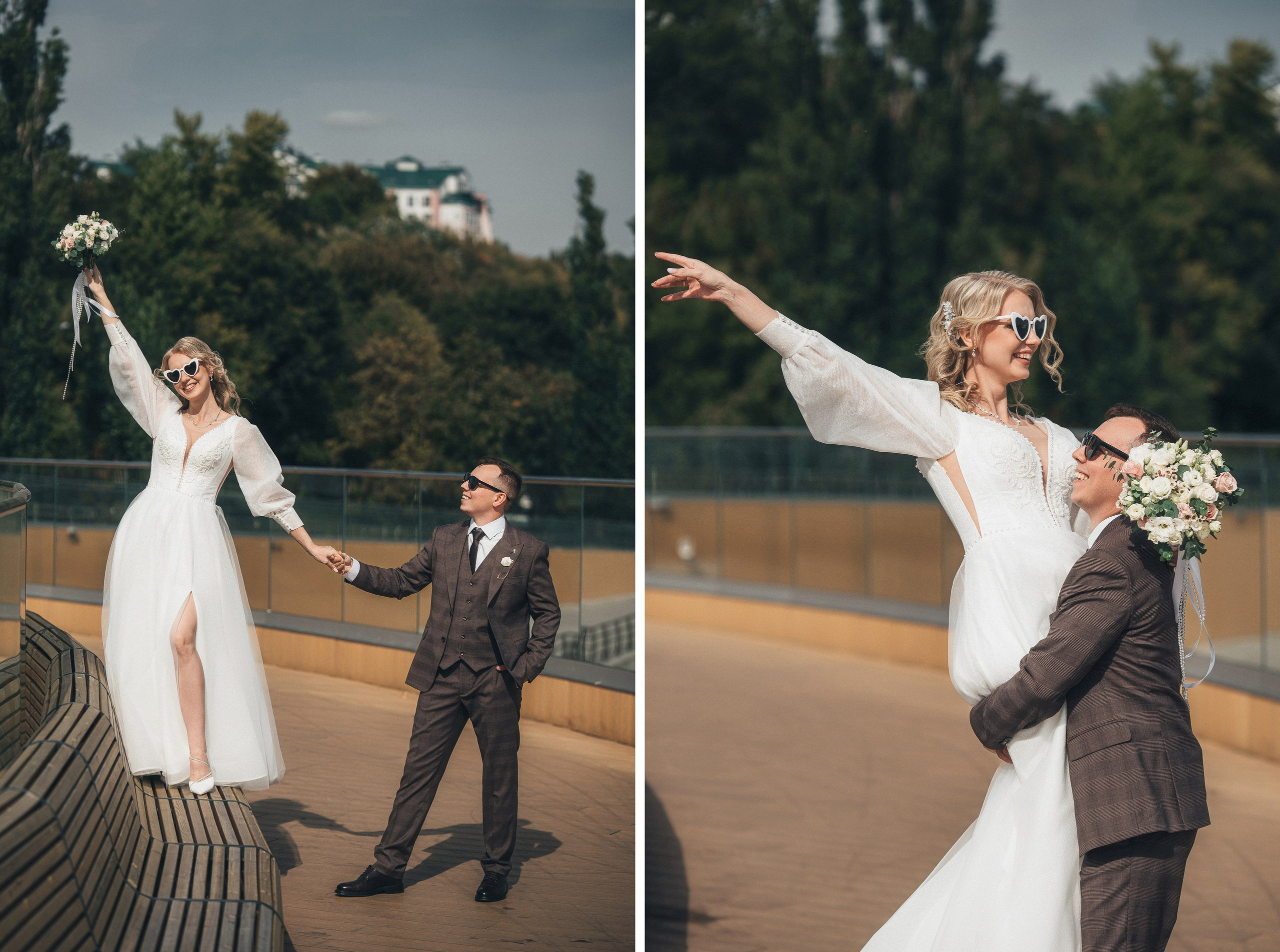 Свадебная фотосессия на набережной в Воронеже.