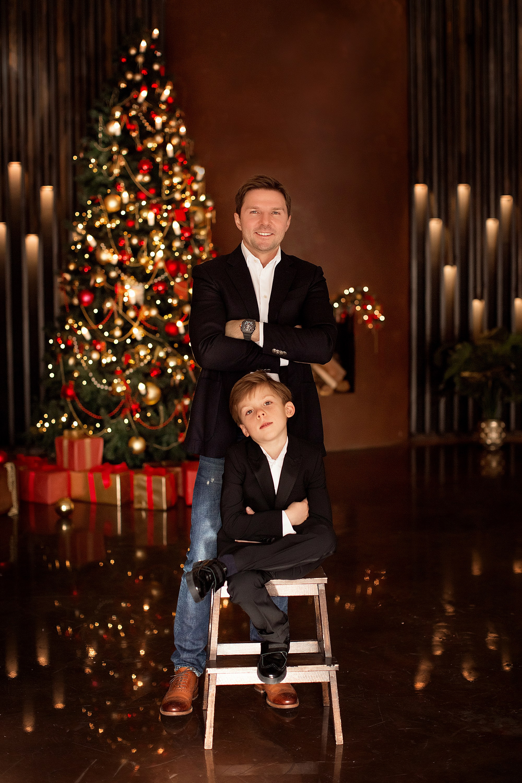 Новогодняя Фотосессия в вечернем стиле. Tatyana Nadezhdina Family photographer
