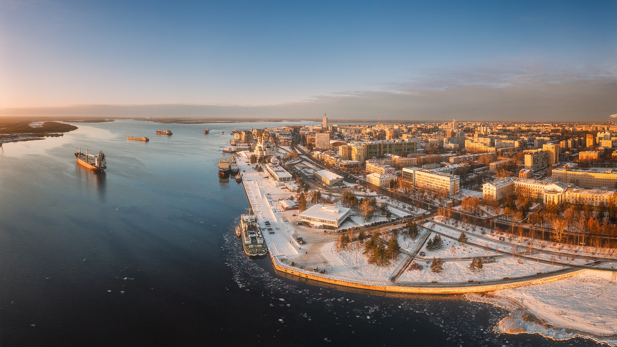 Архангельск. Аэросъемка в Архангельске, Александр Ермолин