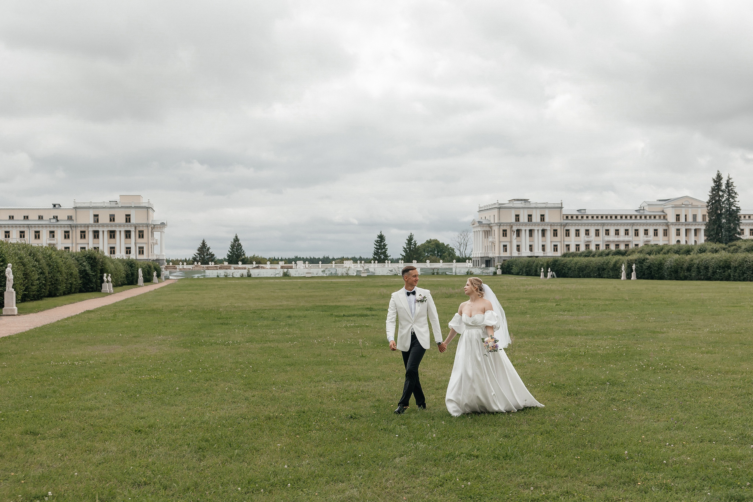 свадебная фотосессия в усадьбе Архангельское