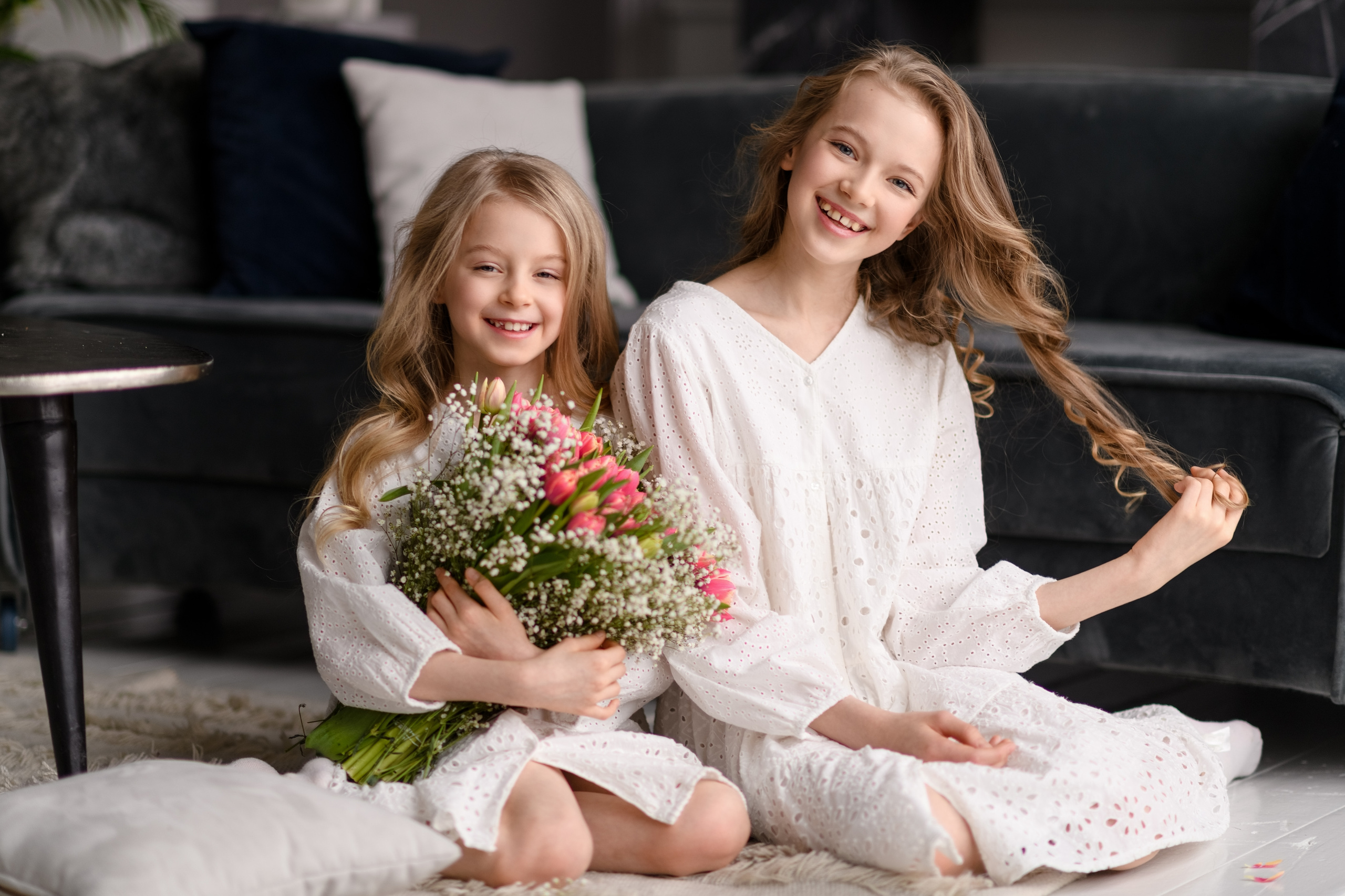 Фотосессия сестренок Эмилии и Миланы. Свадебный и семейный фотограф в Санкт-Петербурге Олеся Еремеева