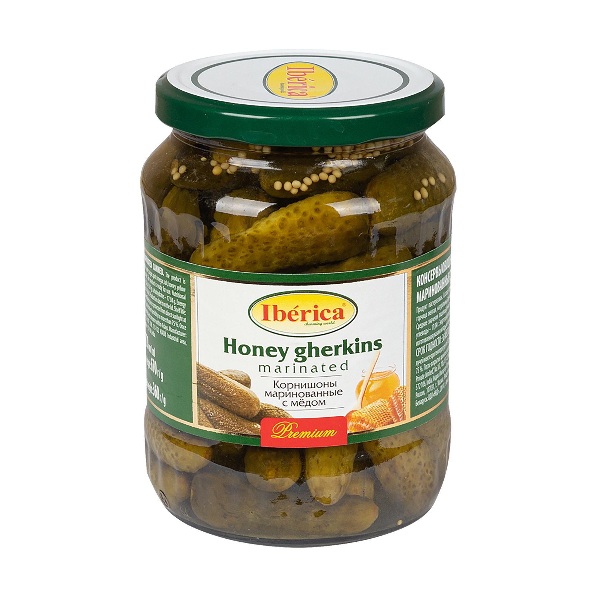 Банка корнишоны маринованные с медом