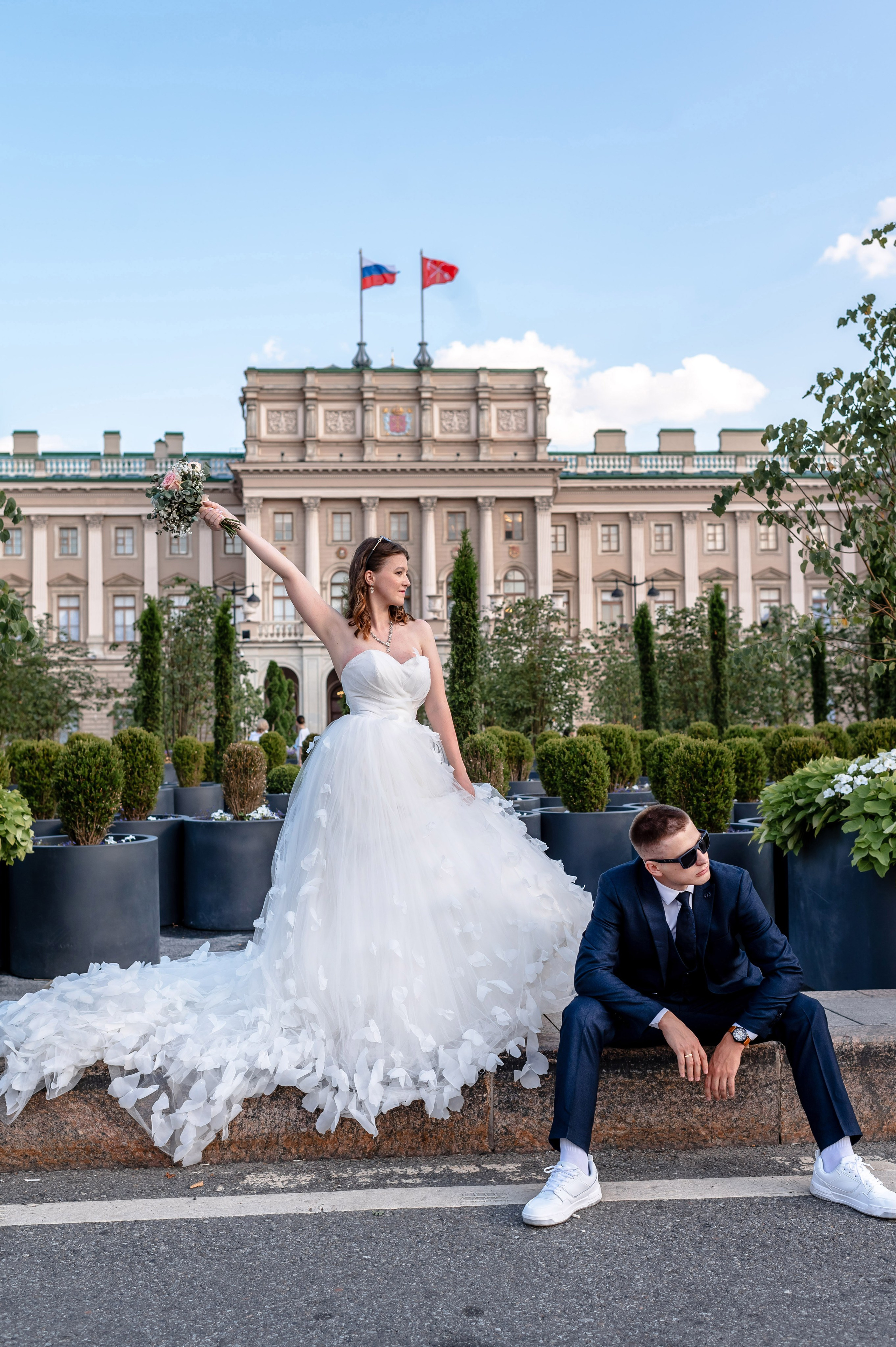 Зажигательная и динамичная свадебная фотосессия Анастасии и Максима. Портретный, семейный и свадебный фотограф в Санкт-Петербурге и в Пушкине Ширяев Денис