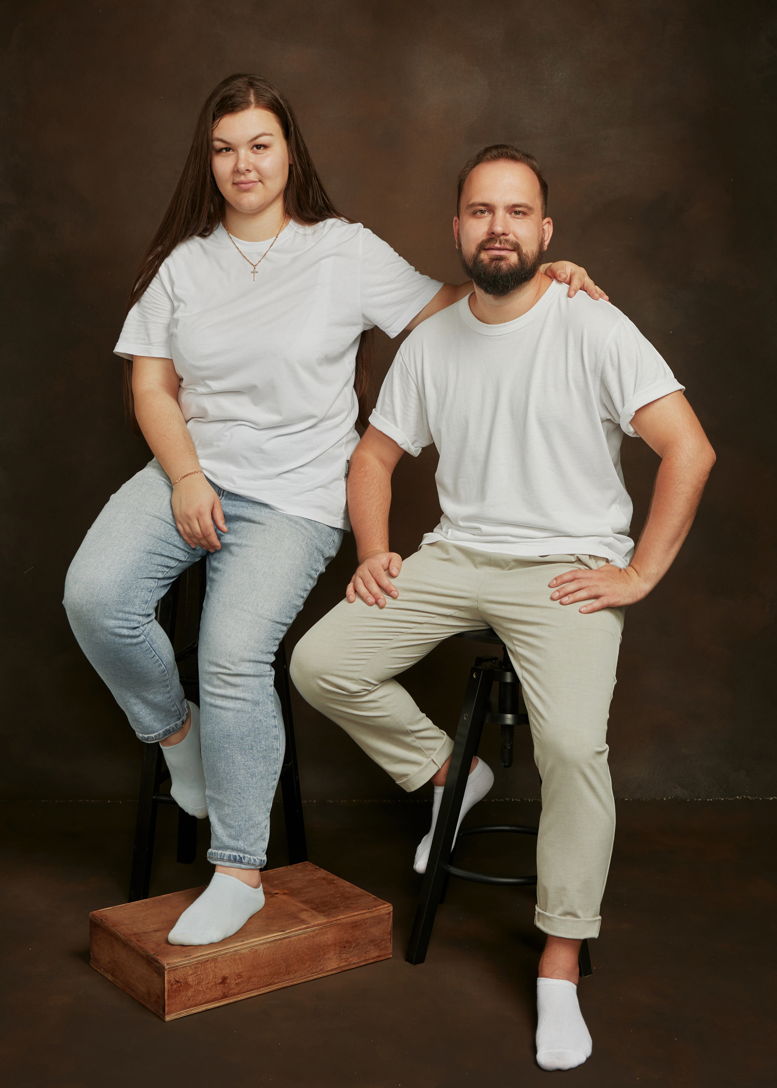 Семейный портрет в фотостудии