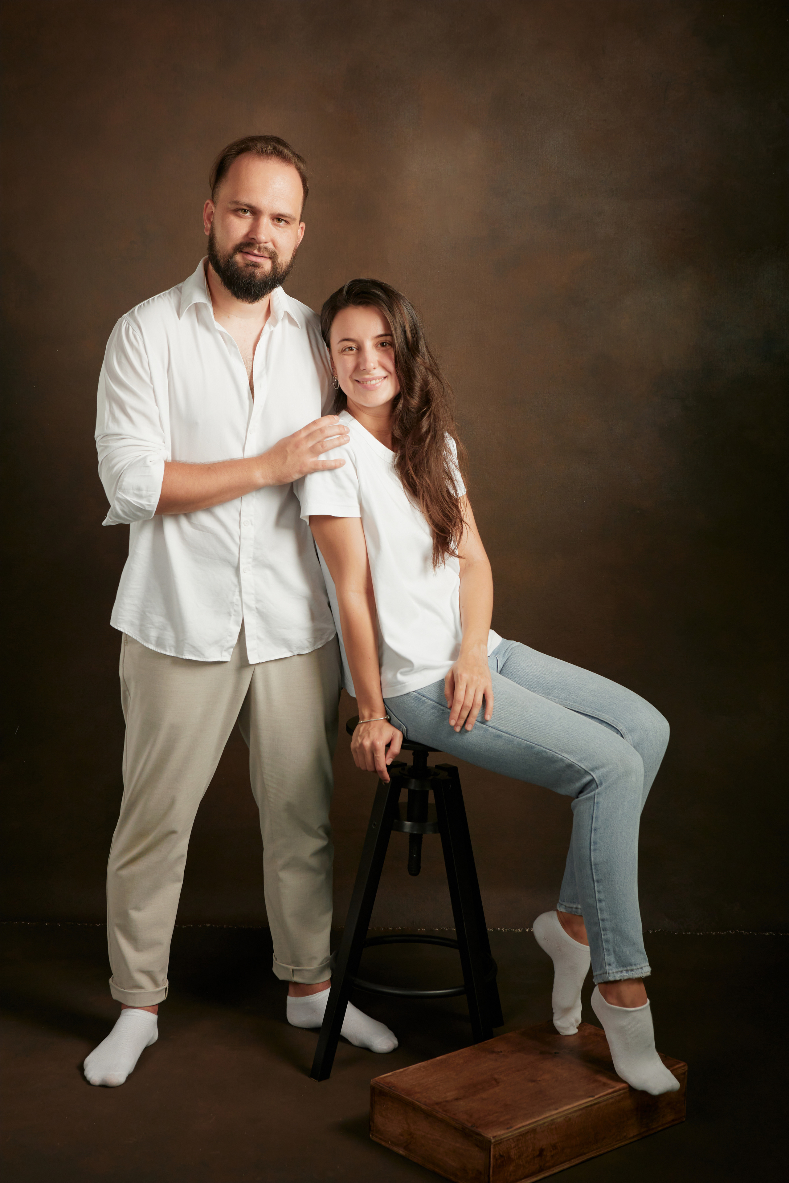 Семейный портрет в фотостудии