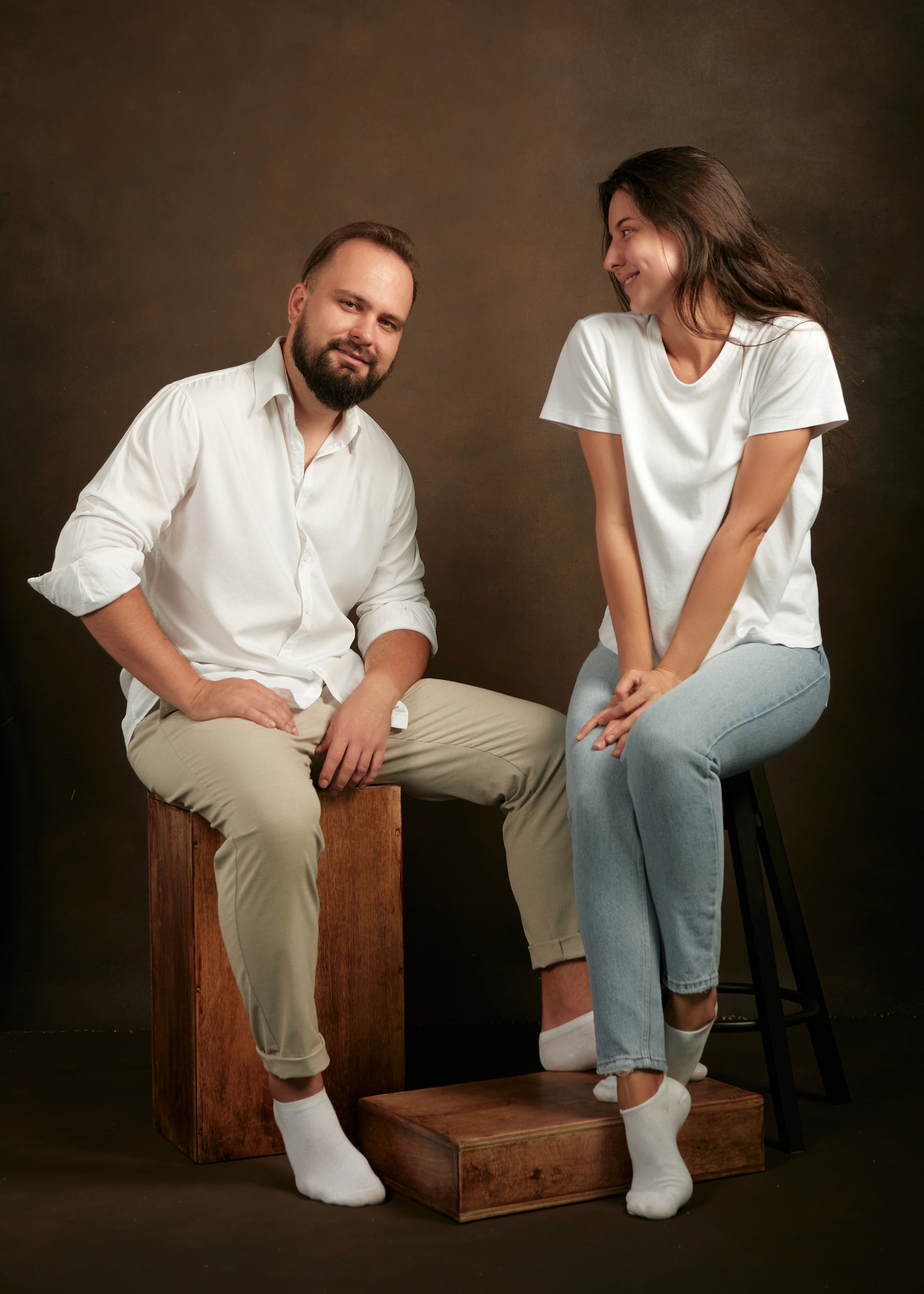 Семейный портрет в фотостудии