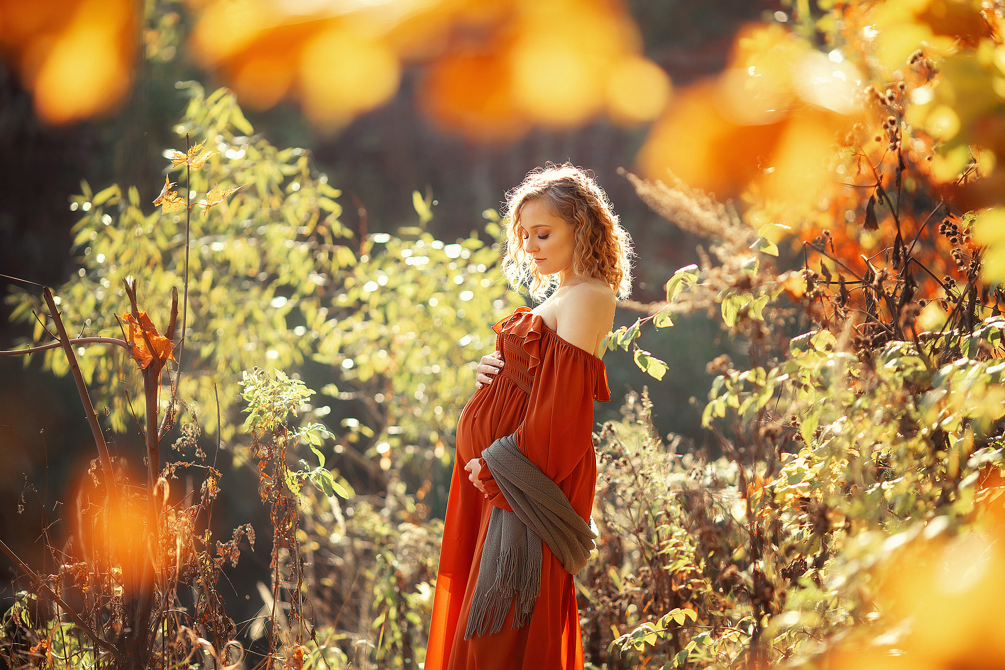 Чувственная осенняя фотосессия в ожидании. Tatyana Nadezhdina Family photographer