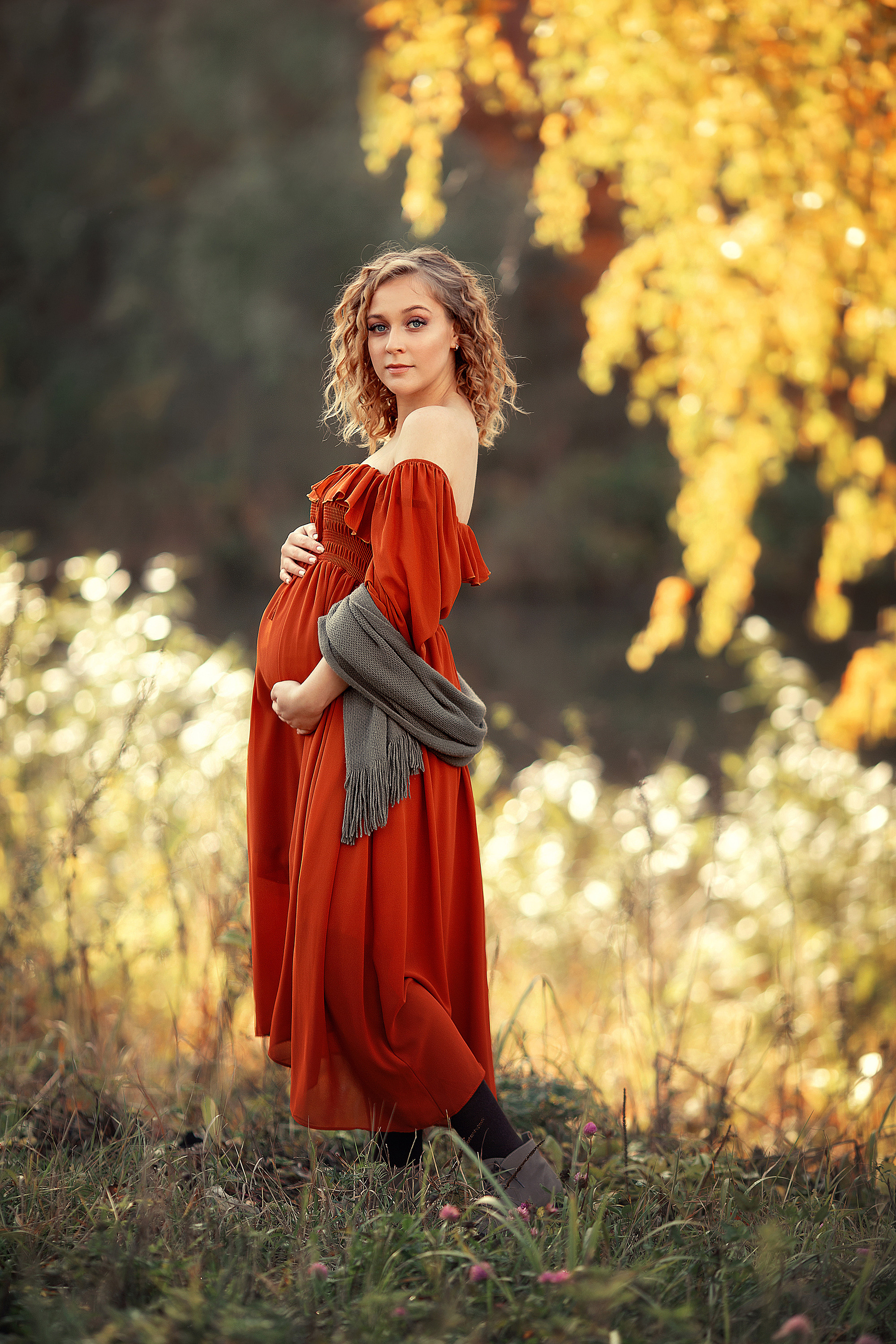 Чувственная осенняя фотосессия в ожидании. Tatyana Nadezhdina Family photographer