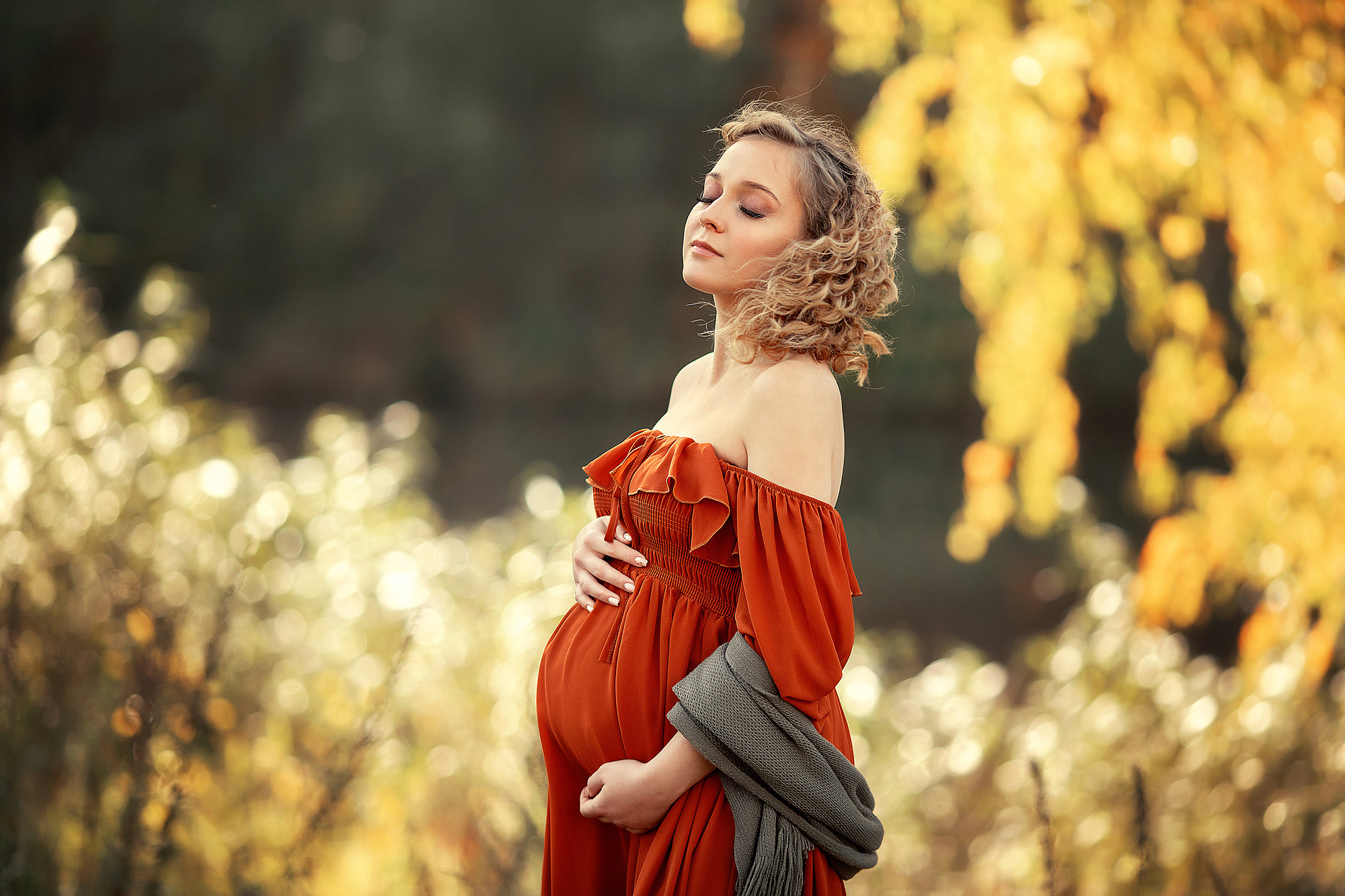Чувственная осенняя фотосессия в ожидании. Tatyana Nadezhdina Family photographer