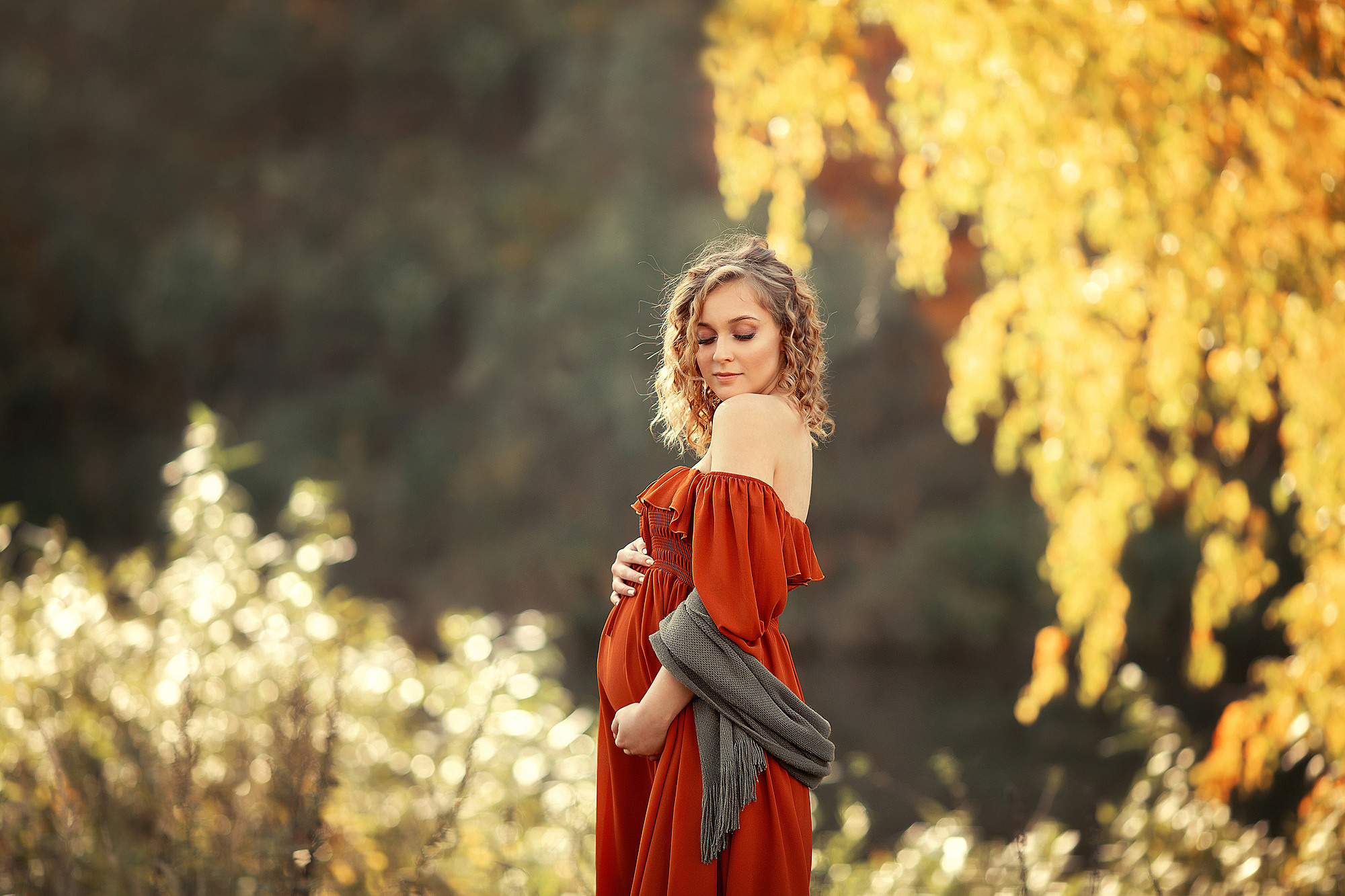 Чувственная осенняя фотосессия в ожидании. Tatyana Nadezhdina Family photographer
