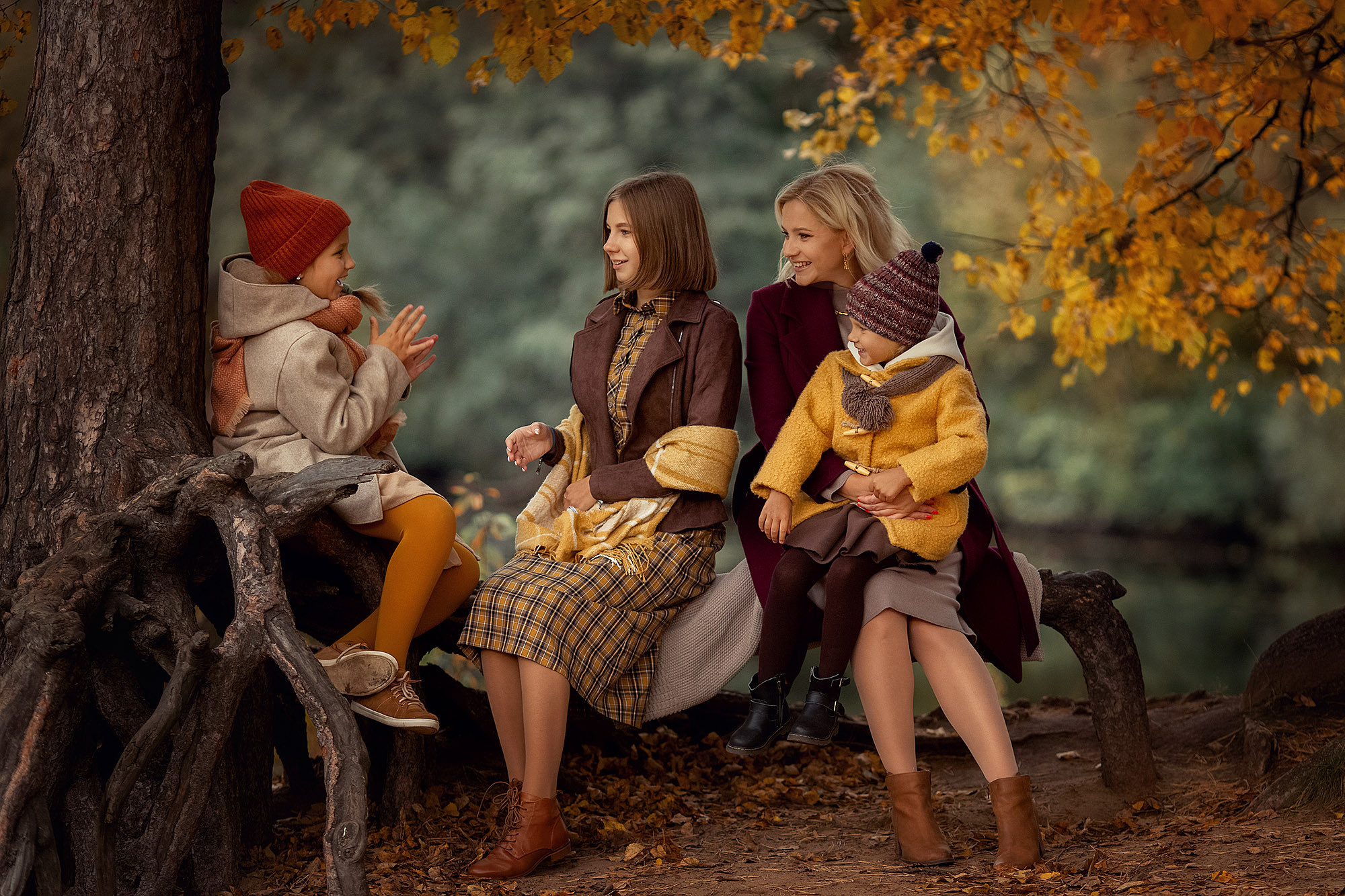 Семейная фотосессия в ярких красках осени. Tatyana Nadezhdina Family photographer