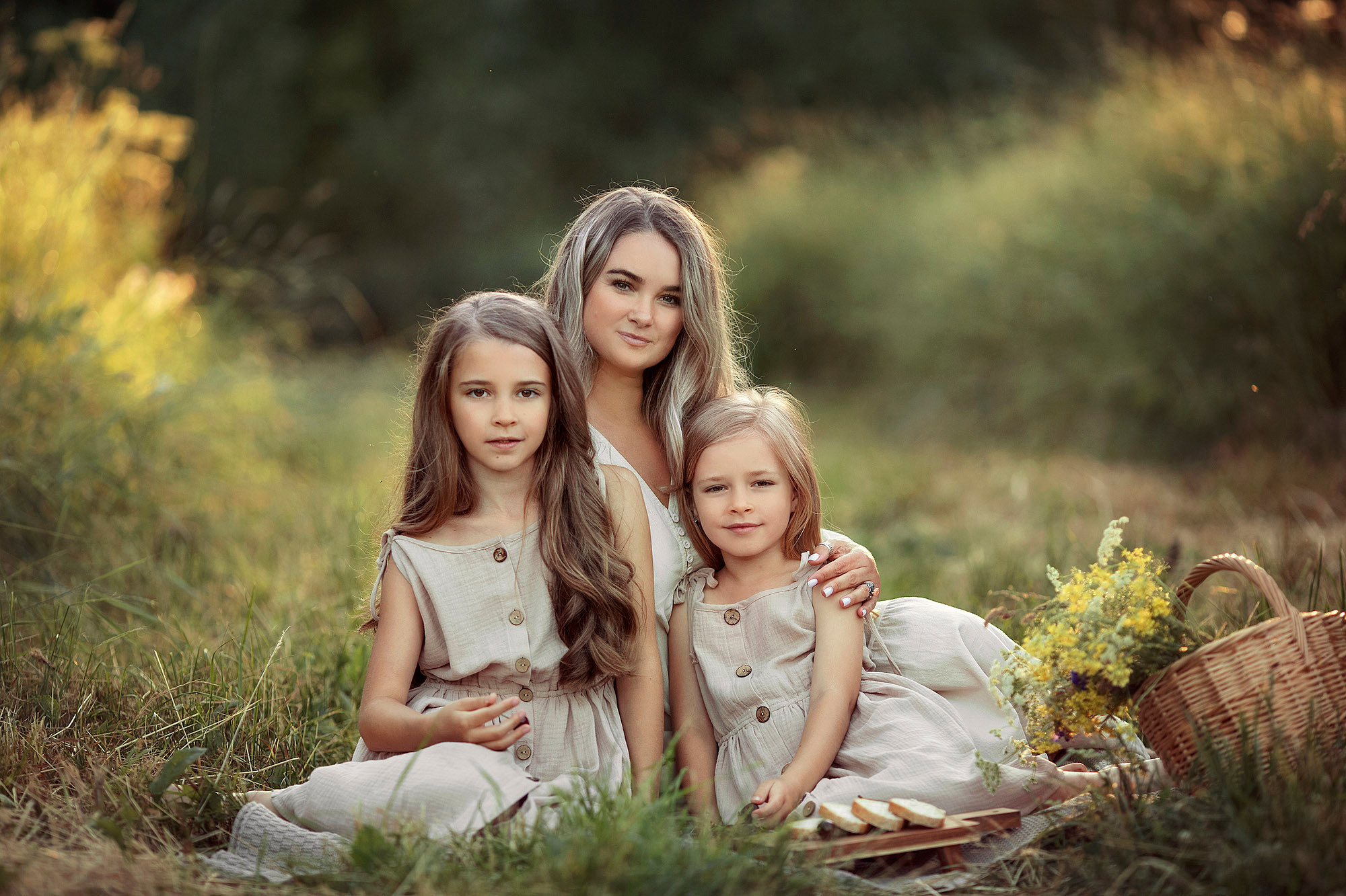 Очень нежная Фотосессия материнства мамы с дочками. Tatyana Nadezhdina Family photographer