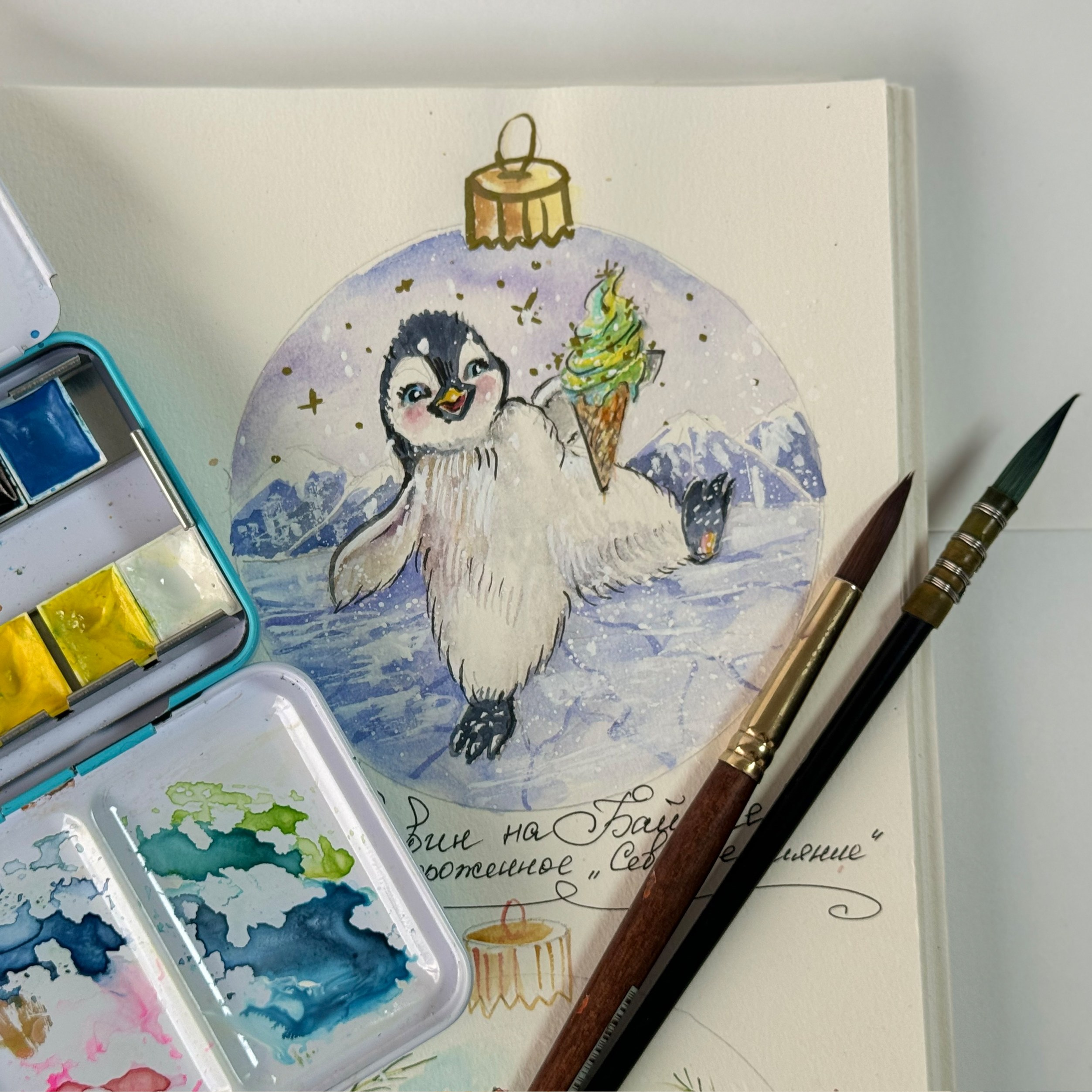 Елочный шар с росписью-Ваш лучший подарок на Новый Год. Арт-вечеринки и мастер-классы в Москве для взрослых и детей