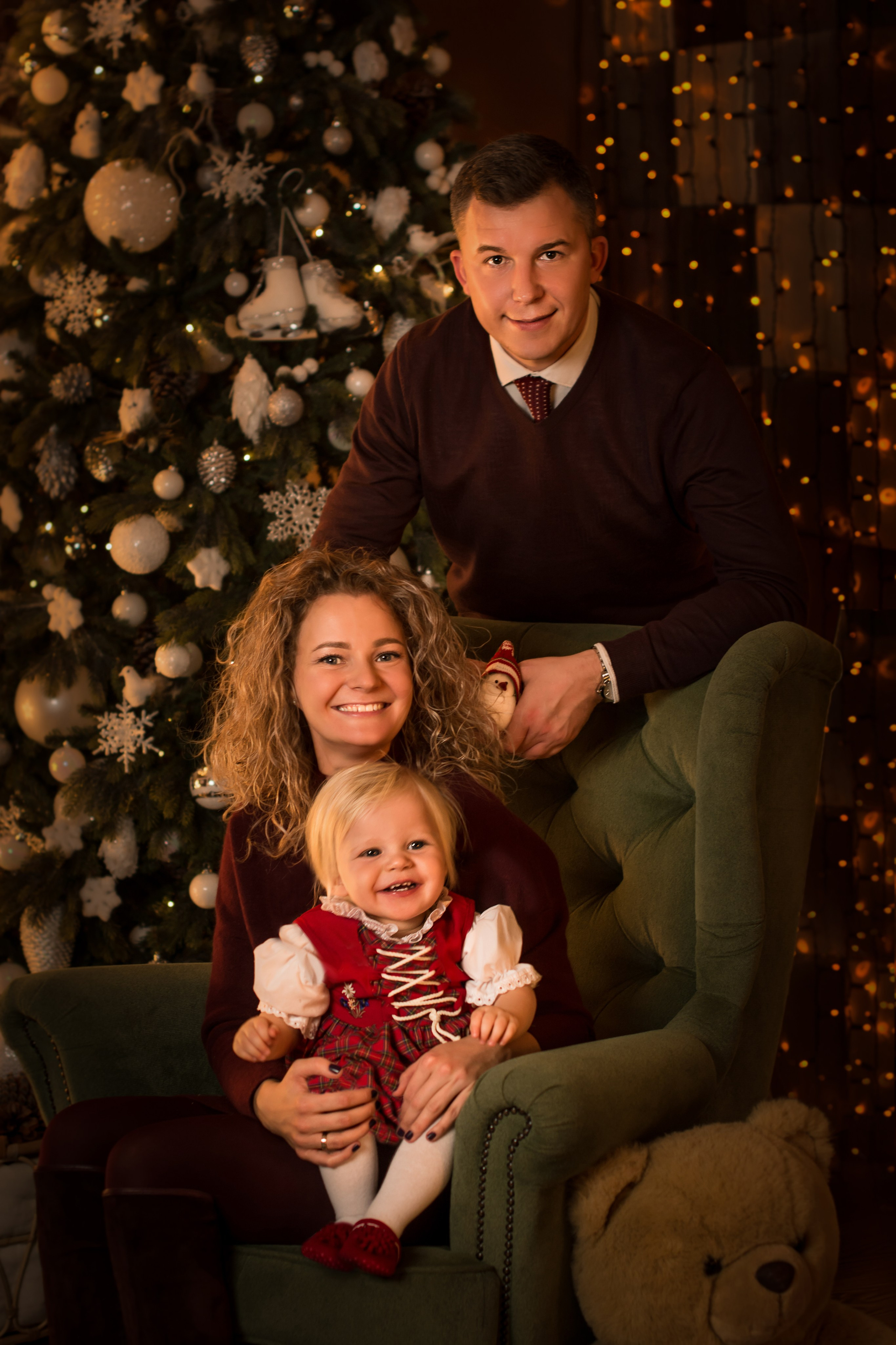 🎄 Новогодняя семейная фотосессия в студии. Фотосессия беременности — Крылова Натали — Москва