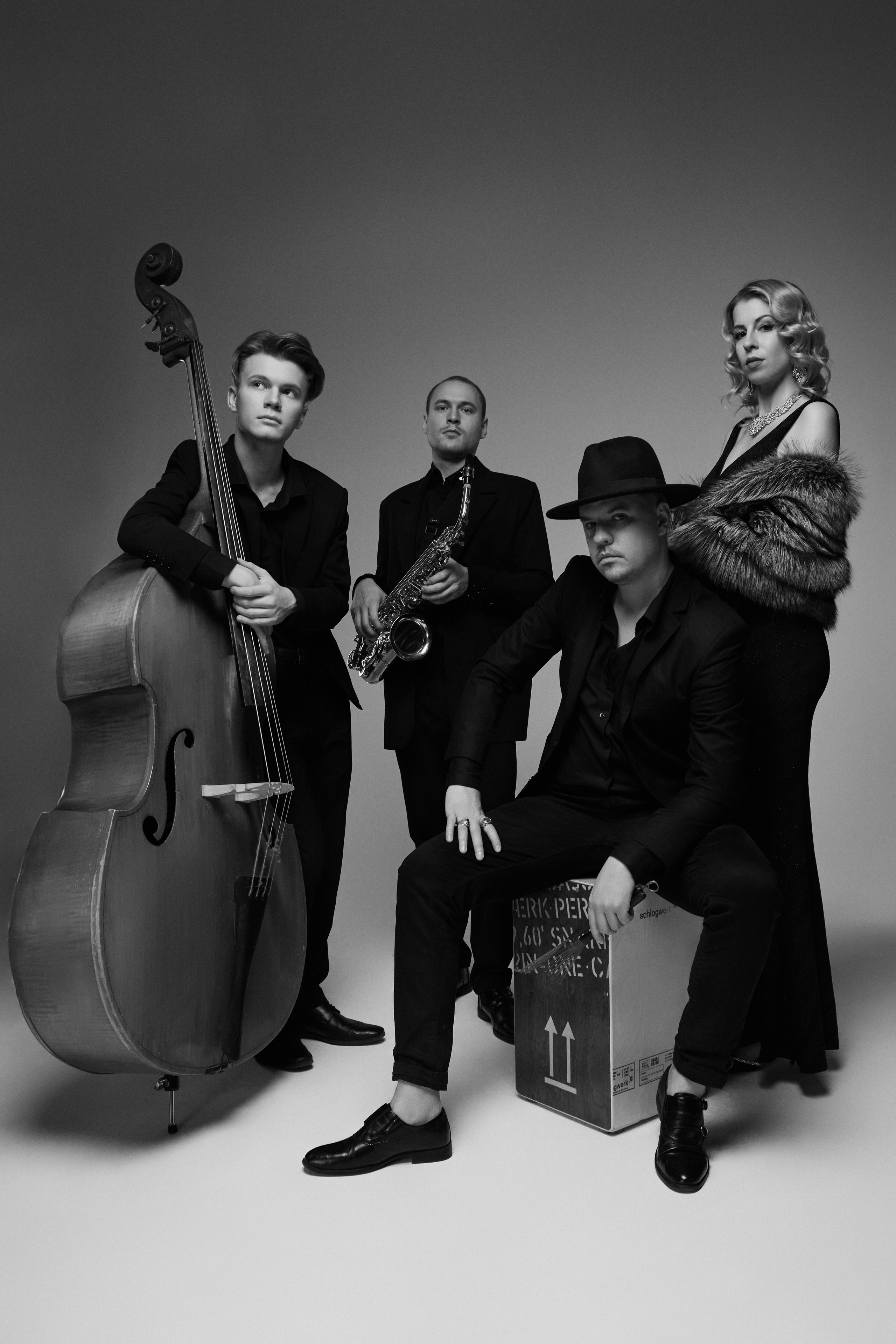 Съемка в стиле нуар для джазовой группы. Портретный фотограф в Москве Купцова Юлия