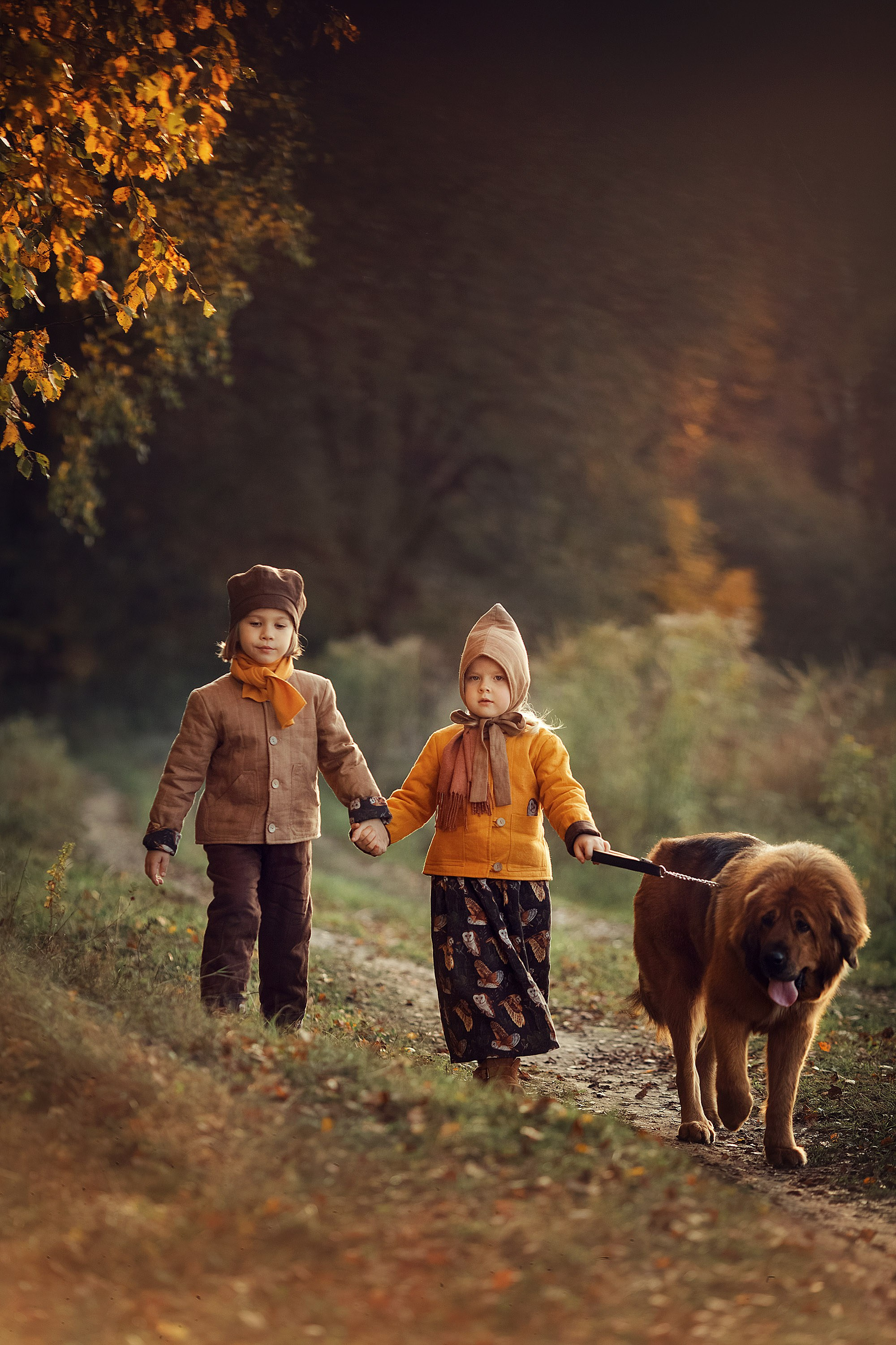 Детская стилизованная история золотой осенью. Tatyana Nadezhdina Family photographer