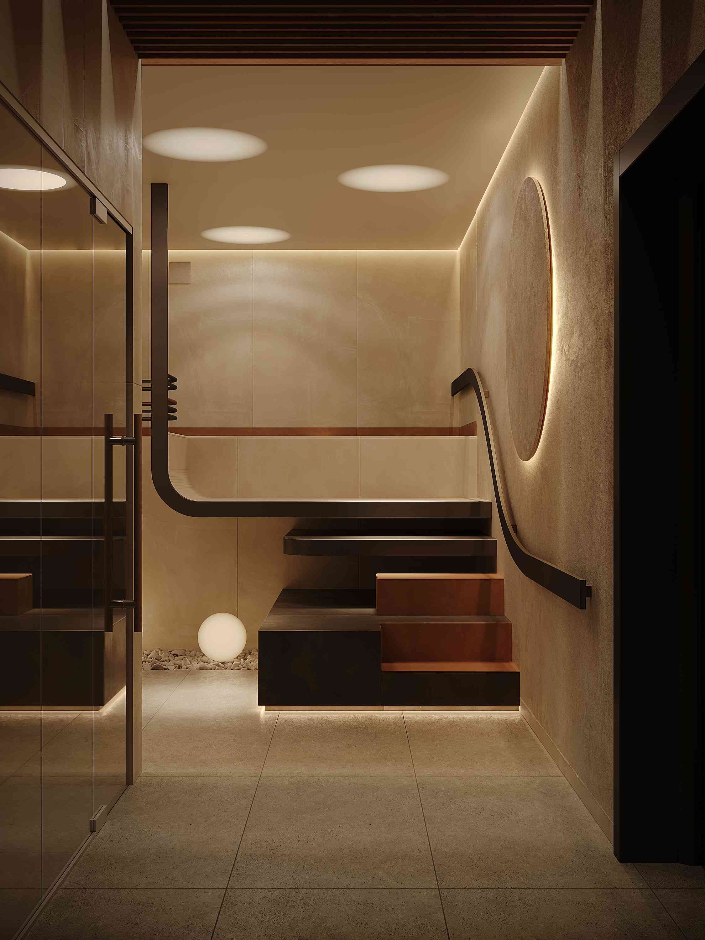 Дизайн интерьера частного spa-комплекса в Самаре и Тольятти. Студия дизайна интерьера «Строчка» | Москва, Санкт-Петербург, Самара, Казань, Тольятти, Ульяновск и другие города России