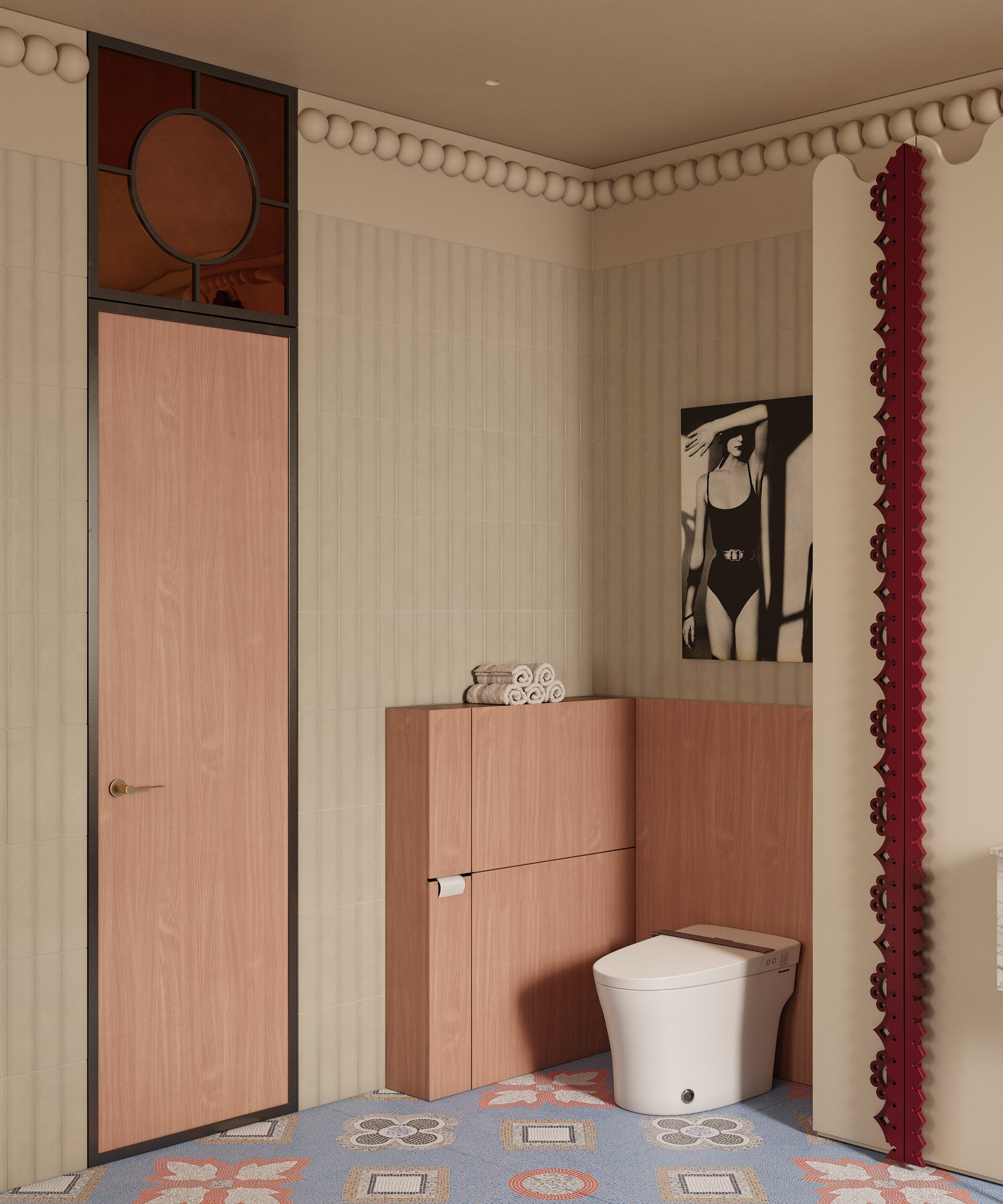 Bathroom as an art space | Design by Lake and Walls. Interior visualisation | avocado.render