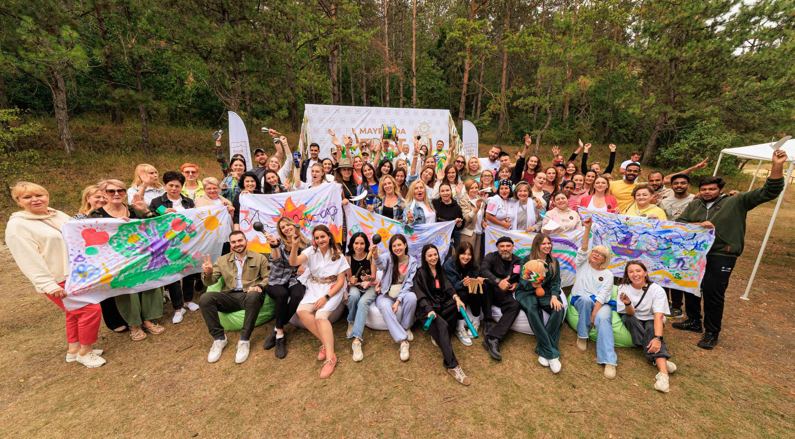 Общая фотография всего дружного коллектива на корпоративе.