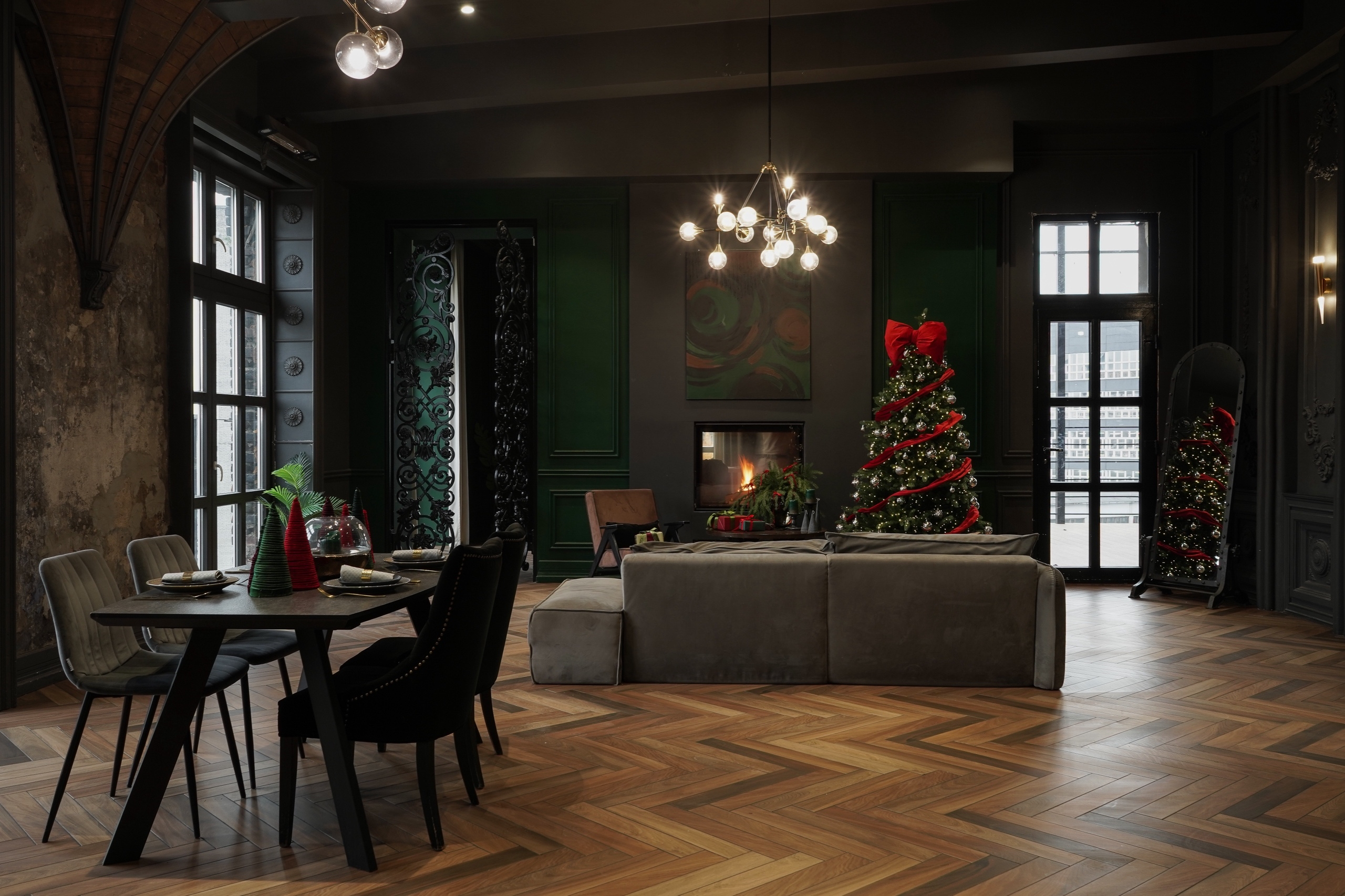 Новогодние студии, Новогодние залы для фотосессии в Санкт-Петербурге. Новогодние семейные фотосессии в СПб. Женский фотограф Санкт-Петербург Александра Колий