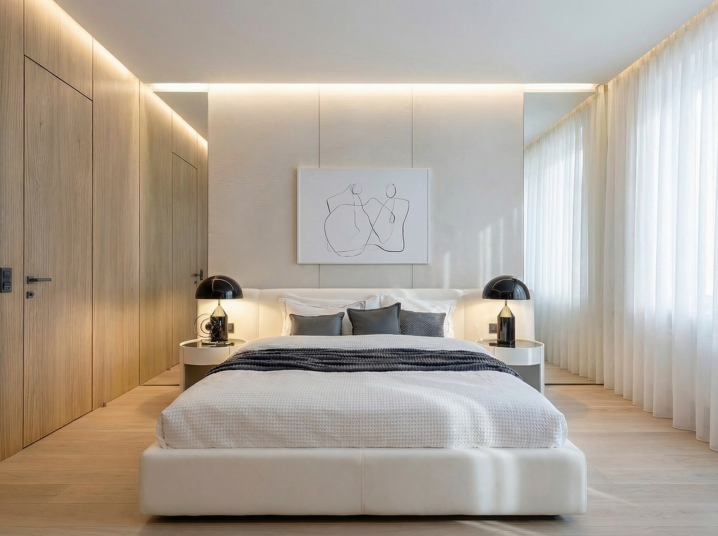 Дизайн квартиры 89 м² в стиле премиальный минимализм | Дизайнер Валерия Котович