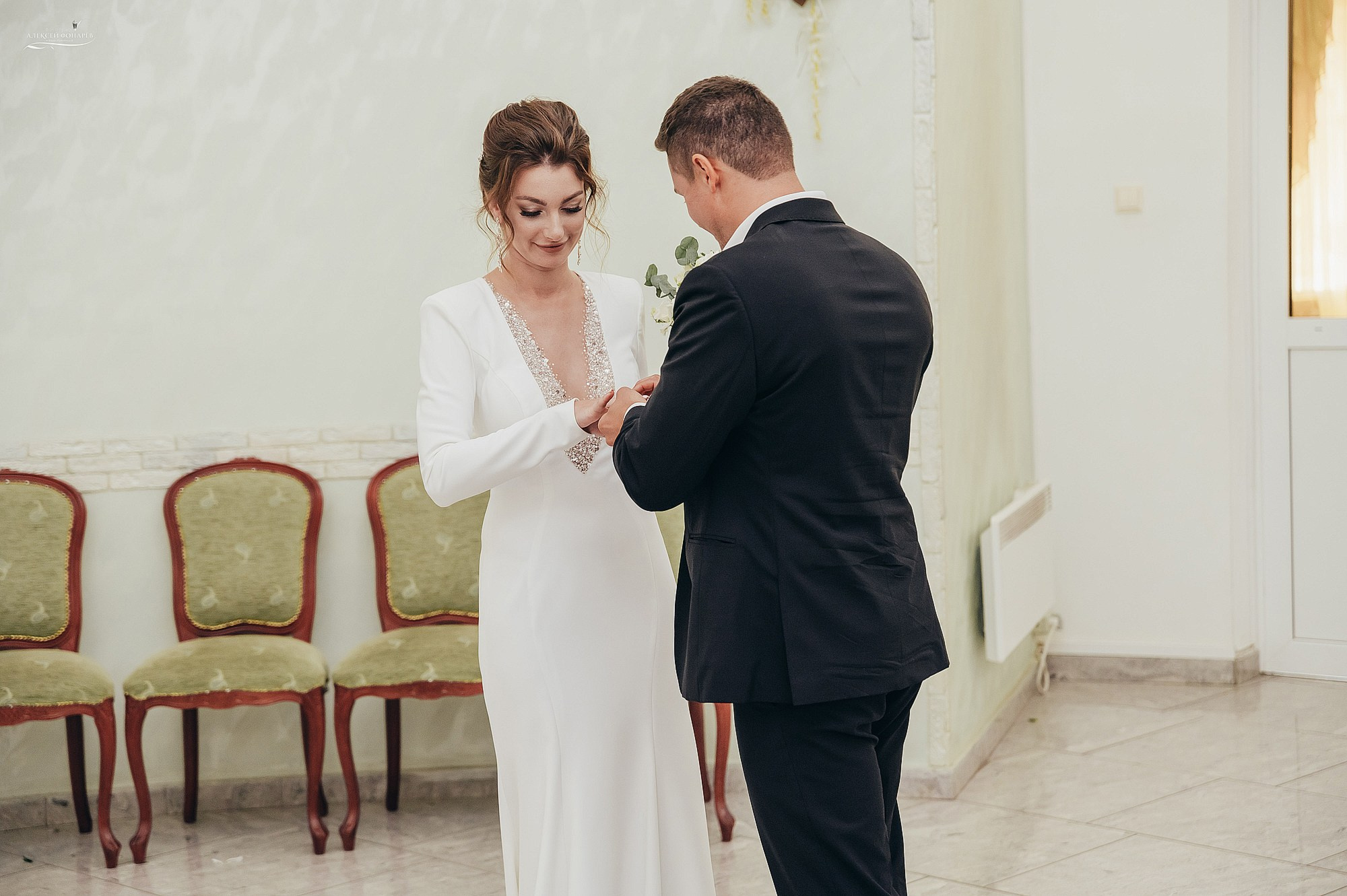 Свадебная фотосессия красивой пары. Свадебный фотограф в Дубне Алексей Фонарёв