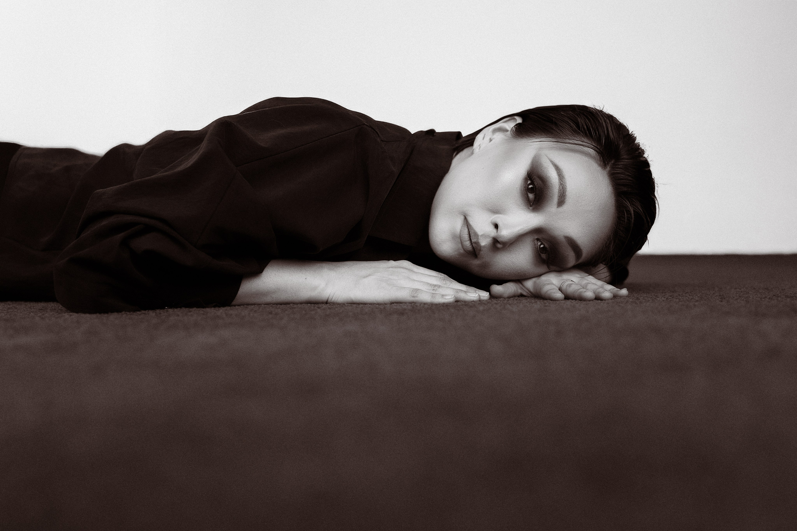 Черно-белый портрет эмоциональный