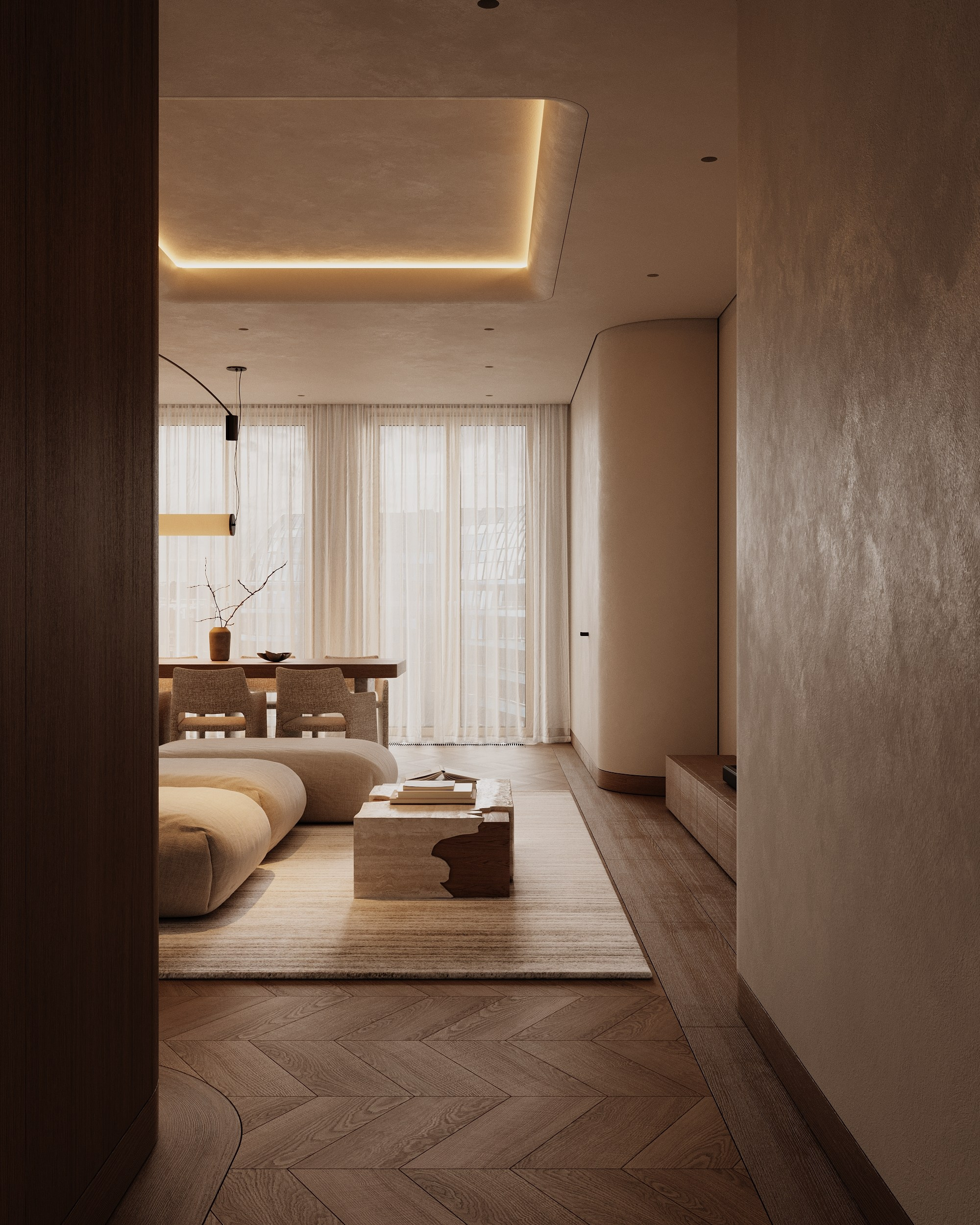 GARDEN QUARTERS. Interior 3D visualizer Liya Iskevich