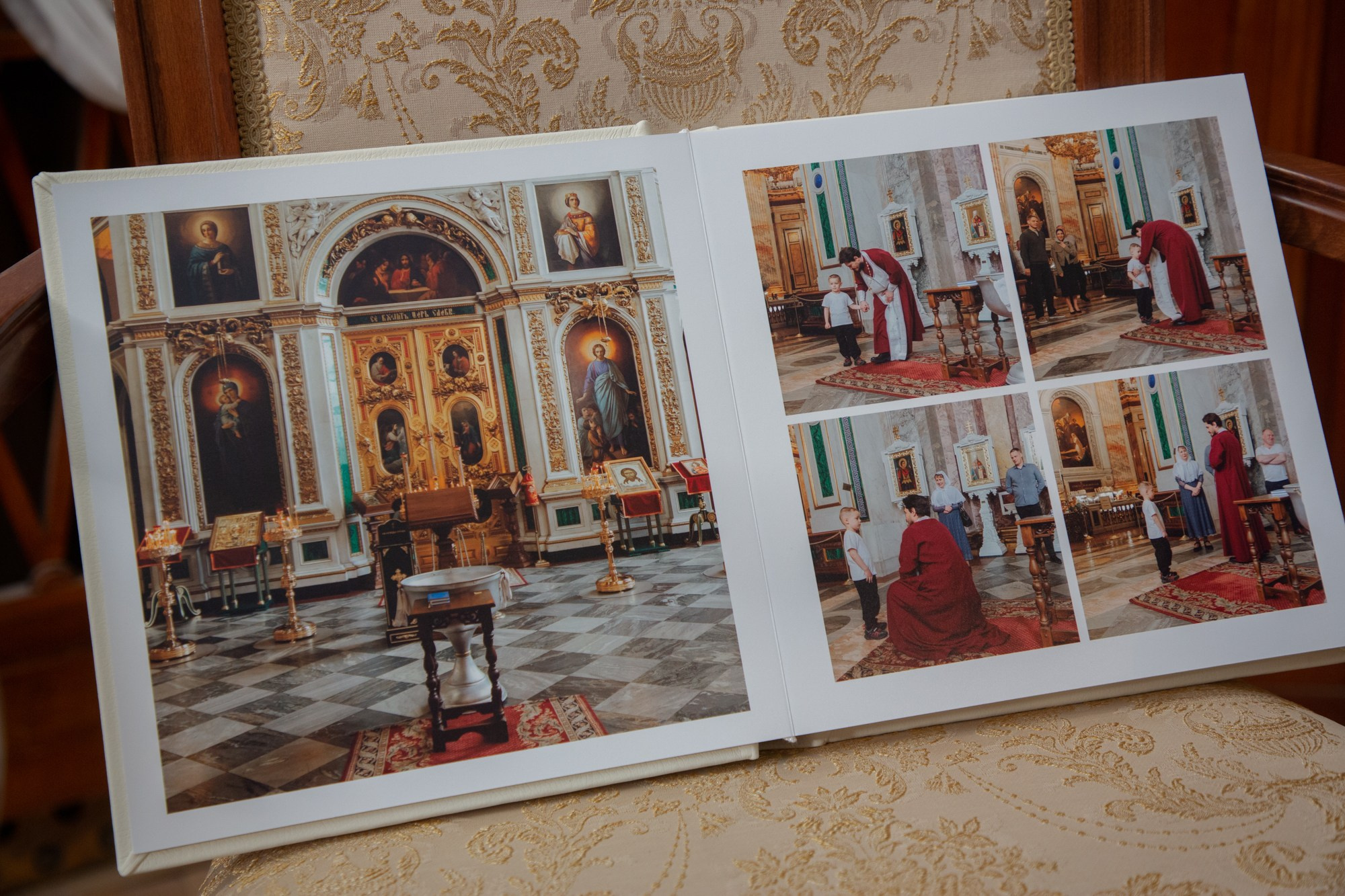 Фотокнига «Таинство Крещения» формат 25×25см. Фотограф крещение венчание в Петербурге! Помогает подобрать храм и посоветовал душевного батюшку в СПб