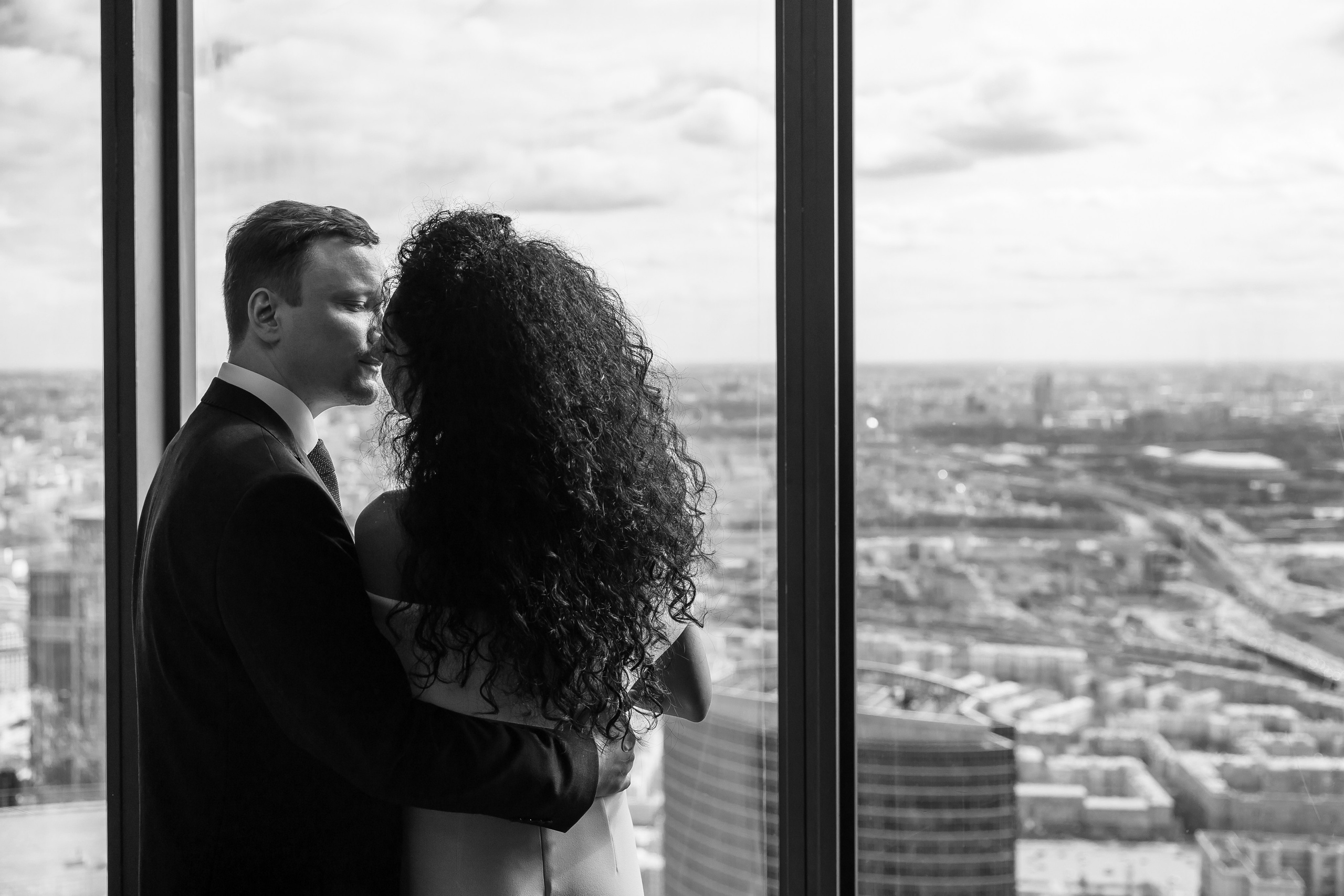 свадебная фотосессия ресторан Birds Москва Сити