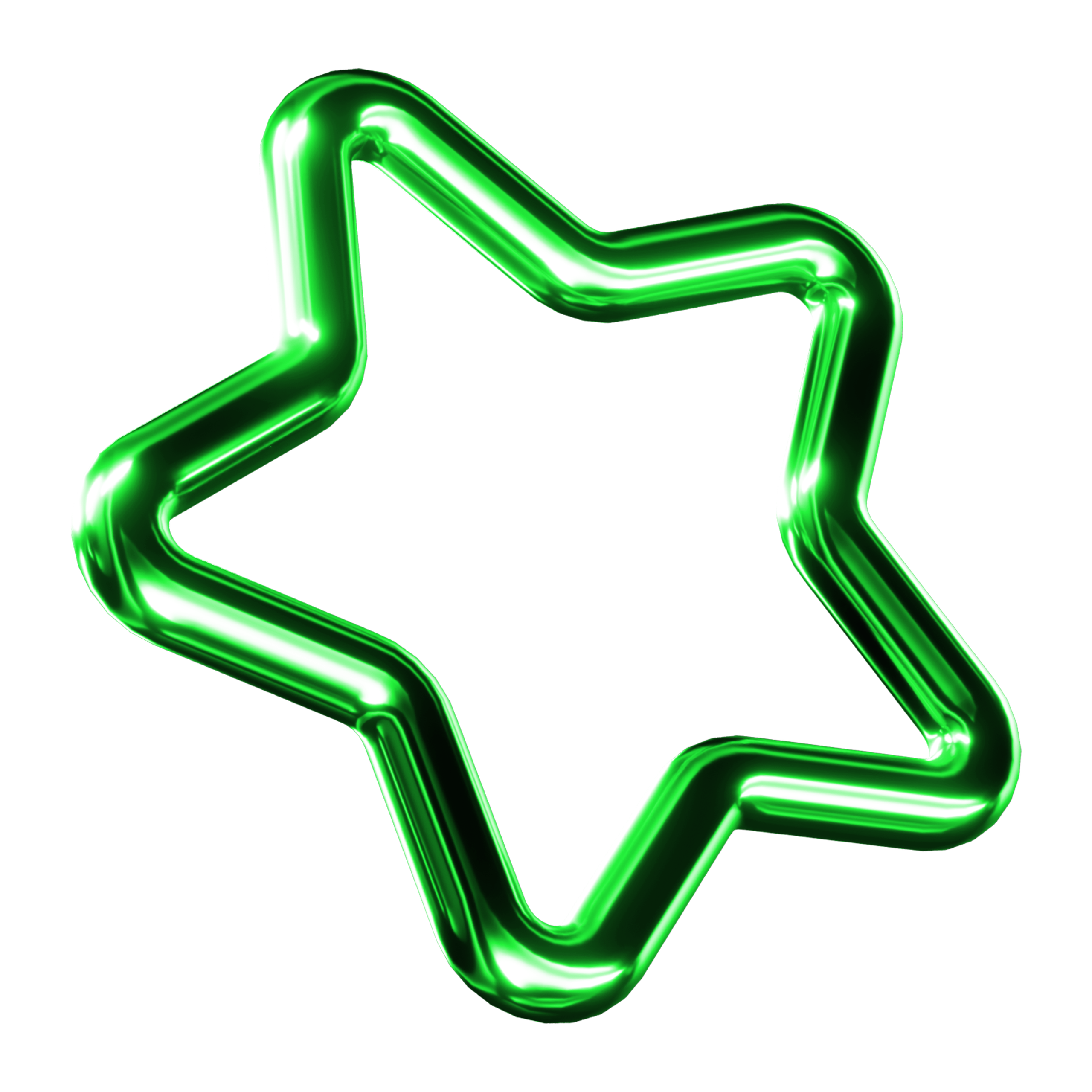 Star outline / Зеленая контурная звезда