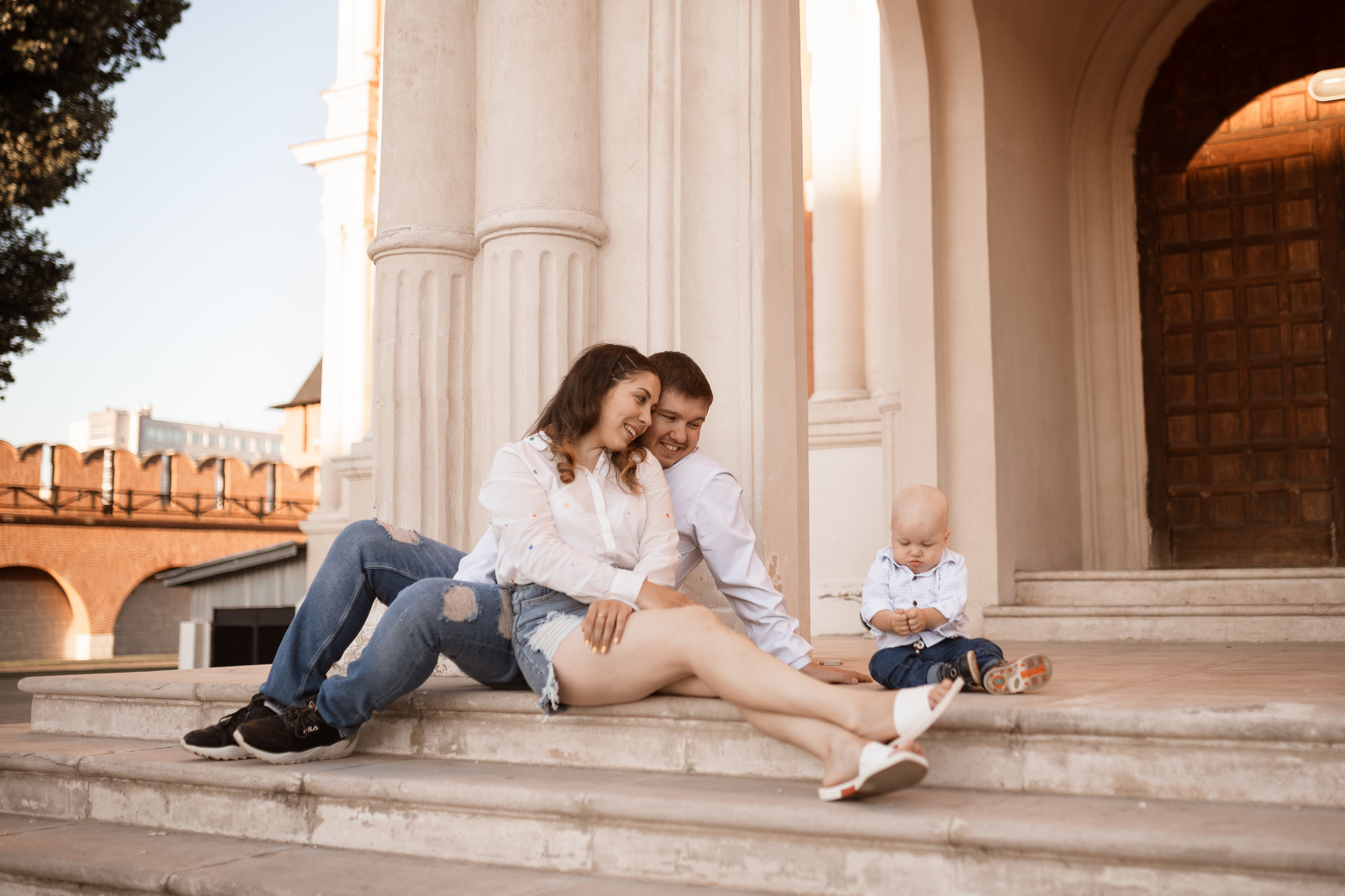 Городская фотопрогулка для Татьяны, Андрея и маленького Виталика. Женский семейный фотограф Тула Москва Захарова Анна
